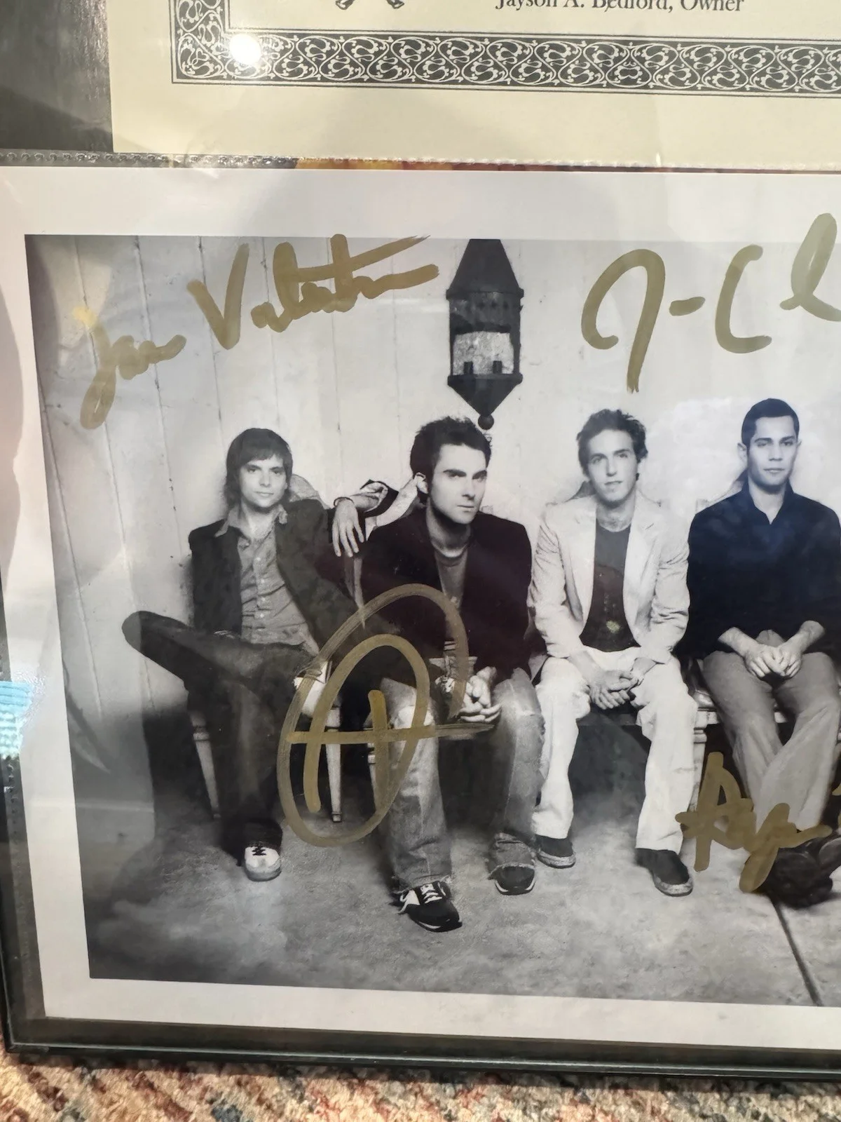 Maroon 5 Original Band 11x14 Autograph- Songs About Jane Era, image 3