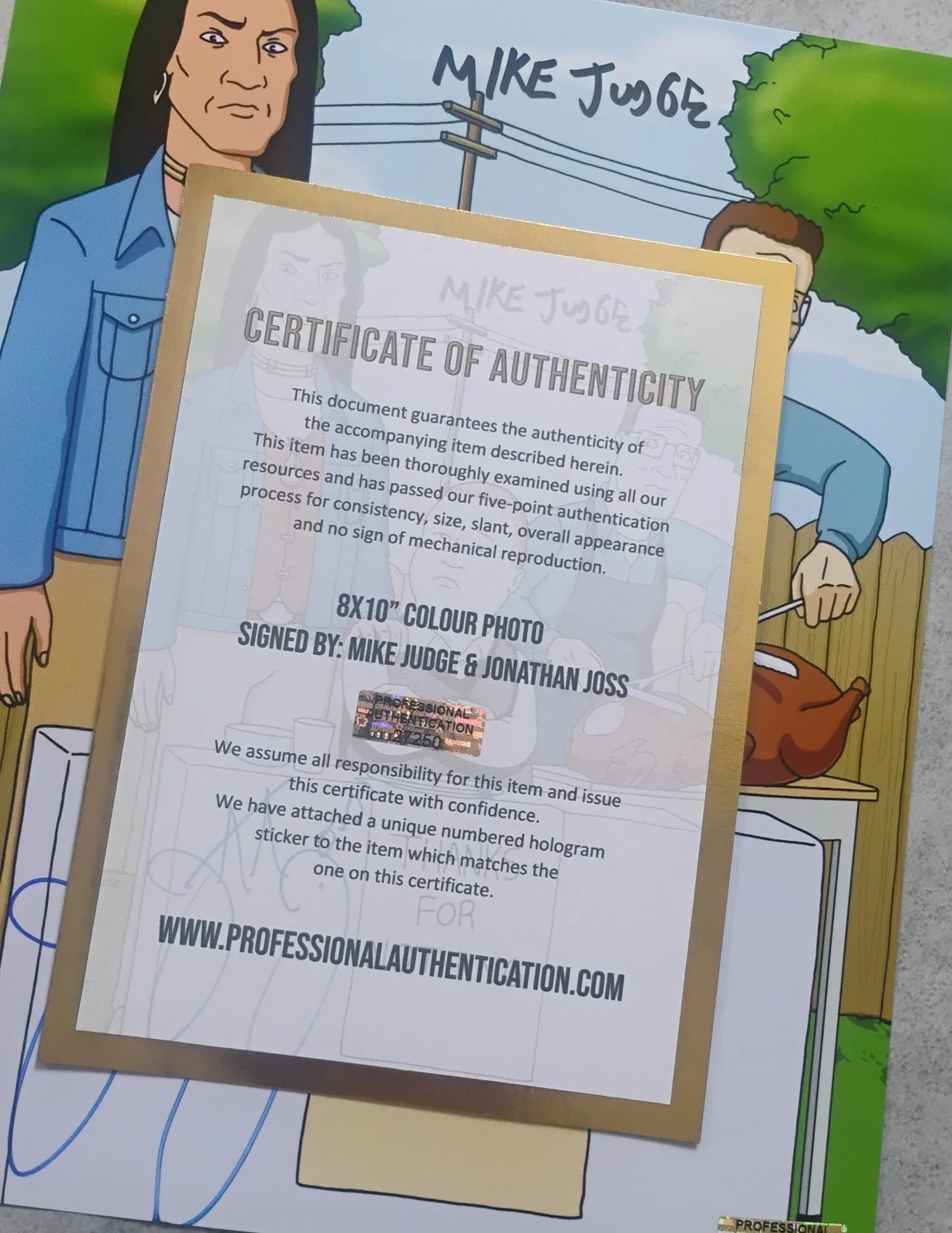 Mike Judge & Jonathan Joss Signed 8x10 Photo COA King Of The Hill NO US TARIFFS, изображение 5