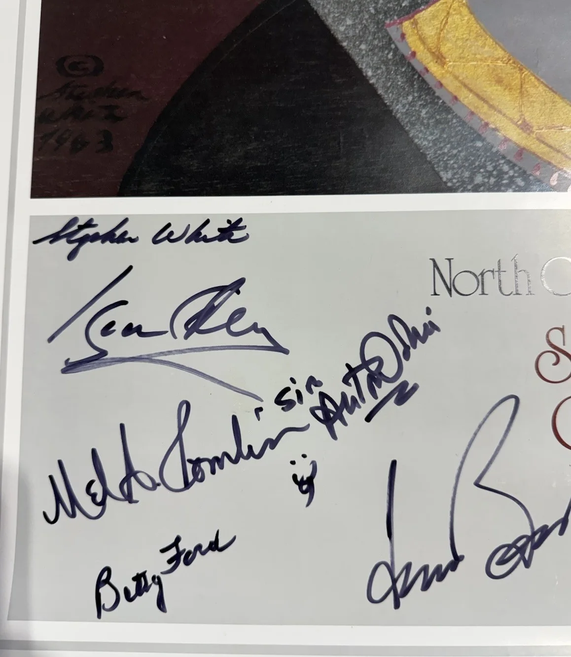 NC SCHOOL OF THE ARTS STEVENS CENTER GALA OPENING CIRCA 1983 POSTER Signed, image 2