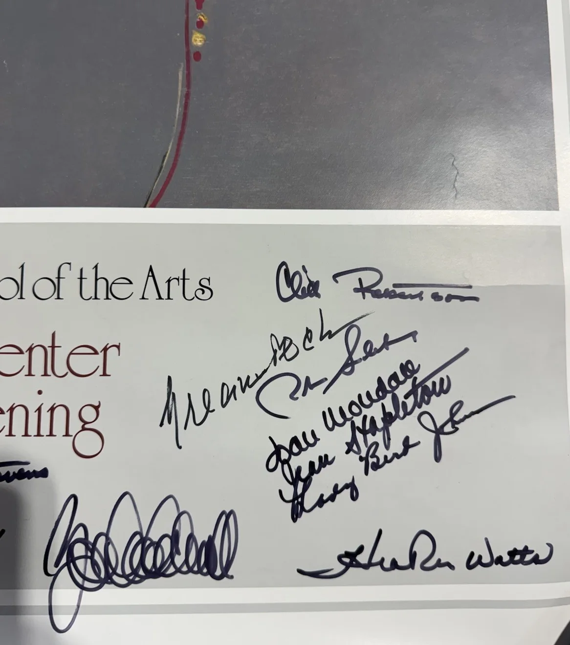 NC SCHOOL OF THE ARTS STEVENS CENTER GALA OPENING CIRCA 1983 POSTER Signed, image 4
