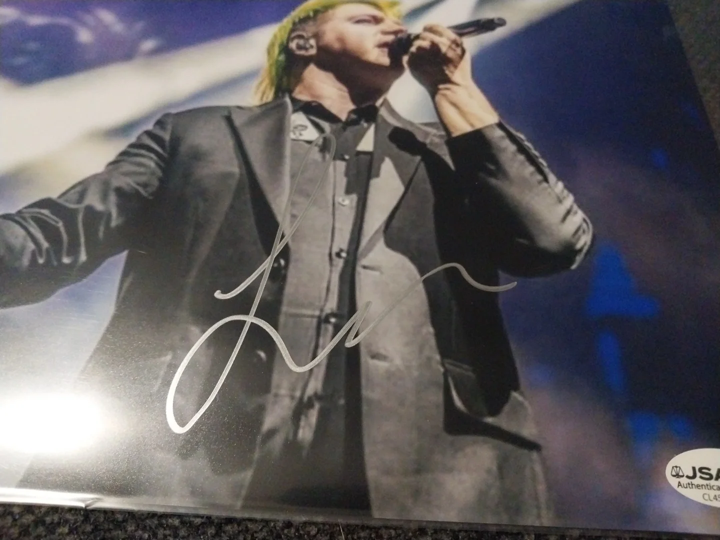 Lee Jennings Signed Funeral Portrait Lead Singer Signed 8x10 Photo JSA Certified, изображение 2