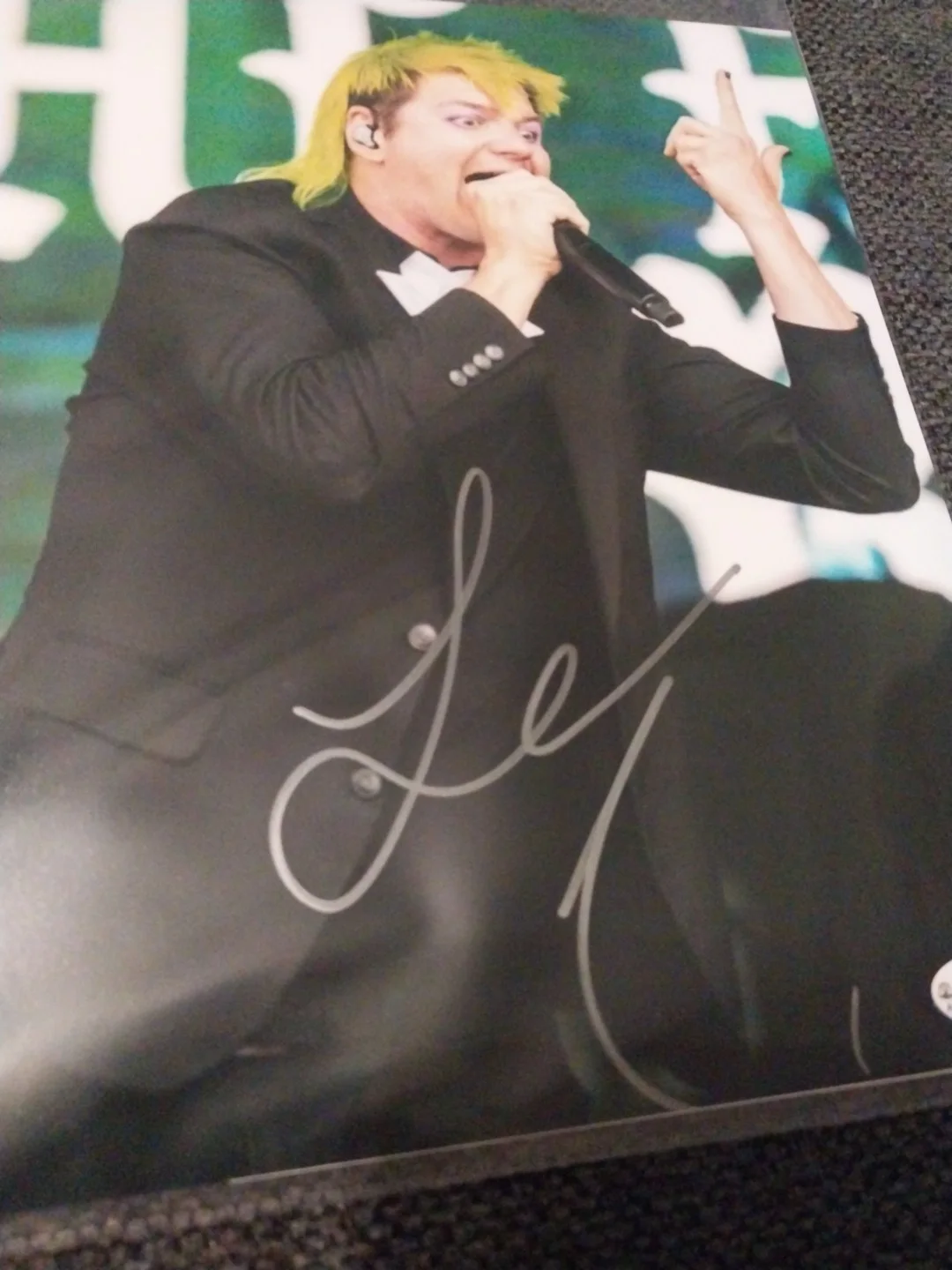 Lee Jennings Signed Funeral Portrait Lead Singer Signed 8x10 Photo JSA Certified, изображение 2