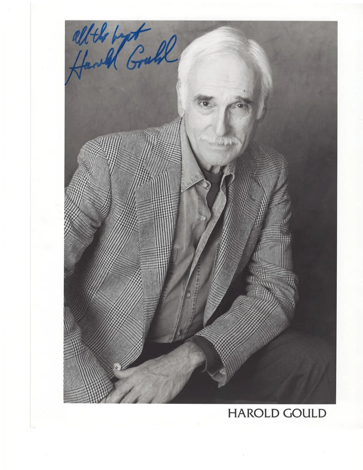 Harold Gould — Harold Gould Signed 8x10 BW Photo — Rhoda / Golden Girls