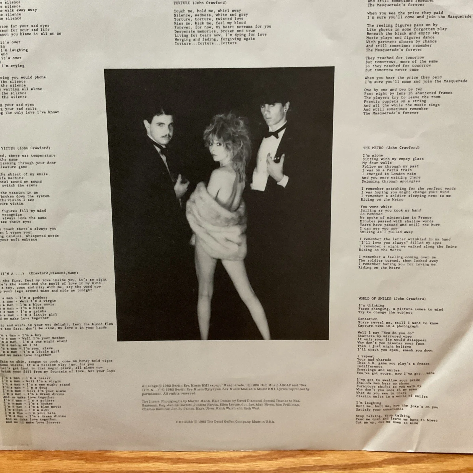Berlin Pleasure Victim Vinyl LP Record Pre-Owned 1982 Geffen VG+, изображение 3