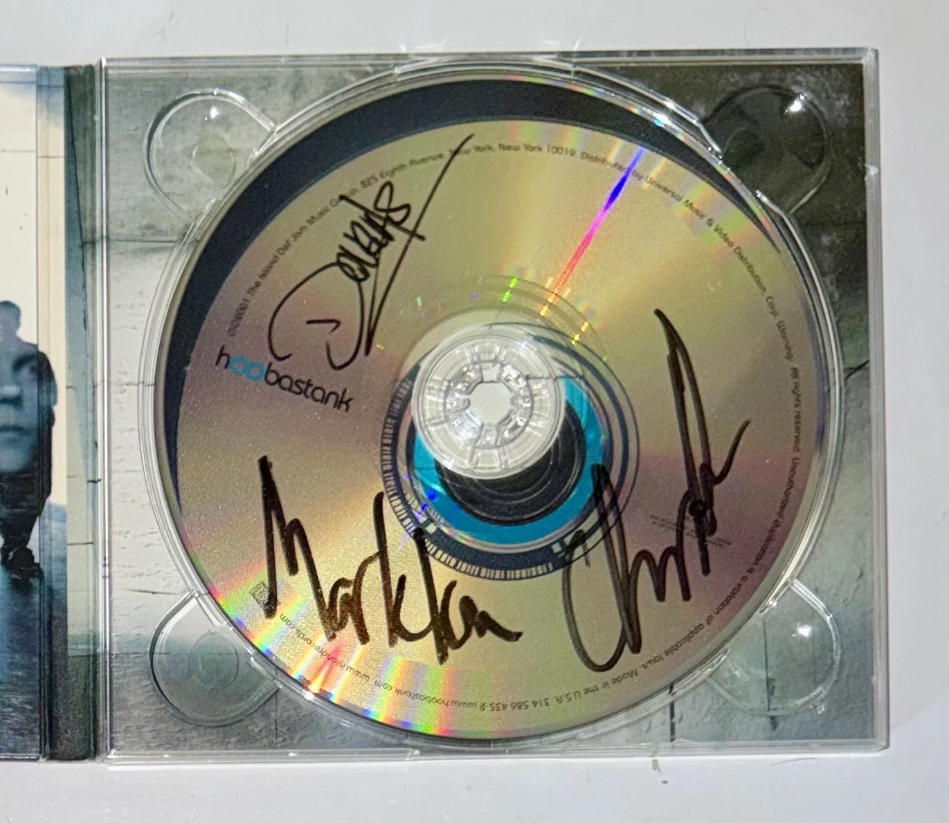 Hoobastank SIGNED CD Self Titled Autographed Doug Robb +2 Disc & Cover Signed, image 4