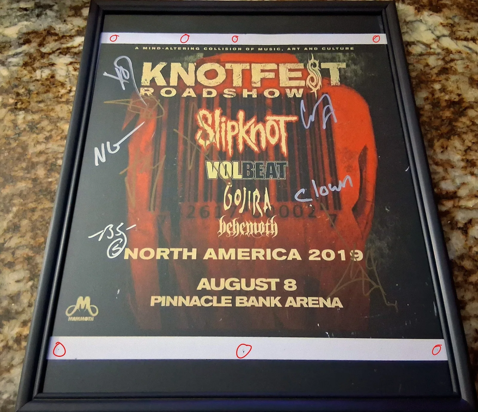 SLIPKNOT AUTOGRAPHED POSTER FROM KNOTFEST ROADSHOW IN LINCOLN, NE WITH ALL 9..., изображение 2