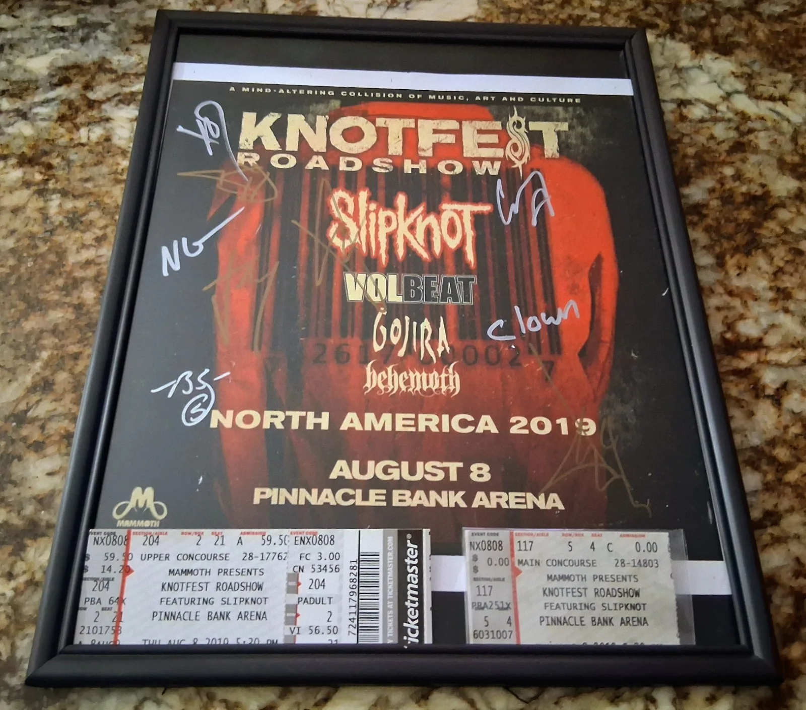 SLIPKNOT AUTOGRAPHED POSTER FROM KNOTFEST ROADSHOW IN LINCOLN, NE WITH ALL 9..., изображение 3