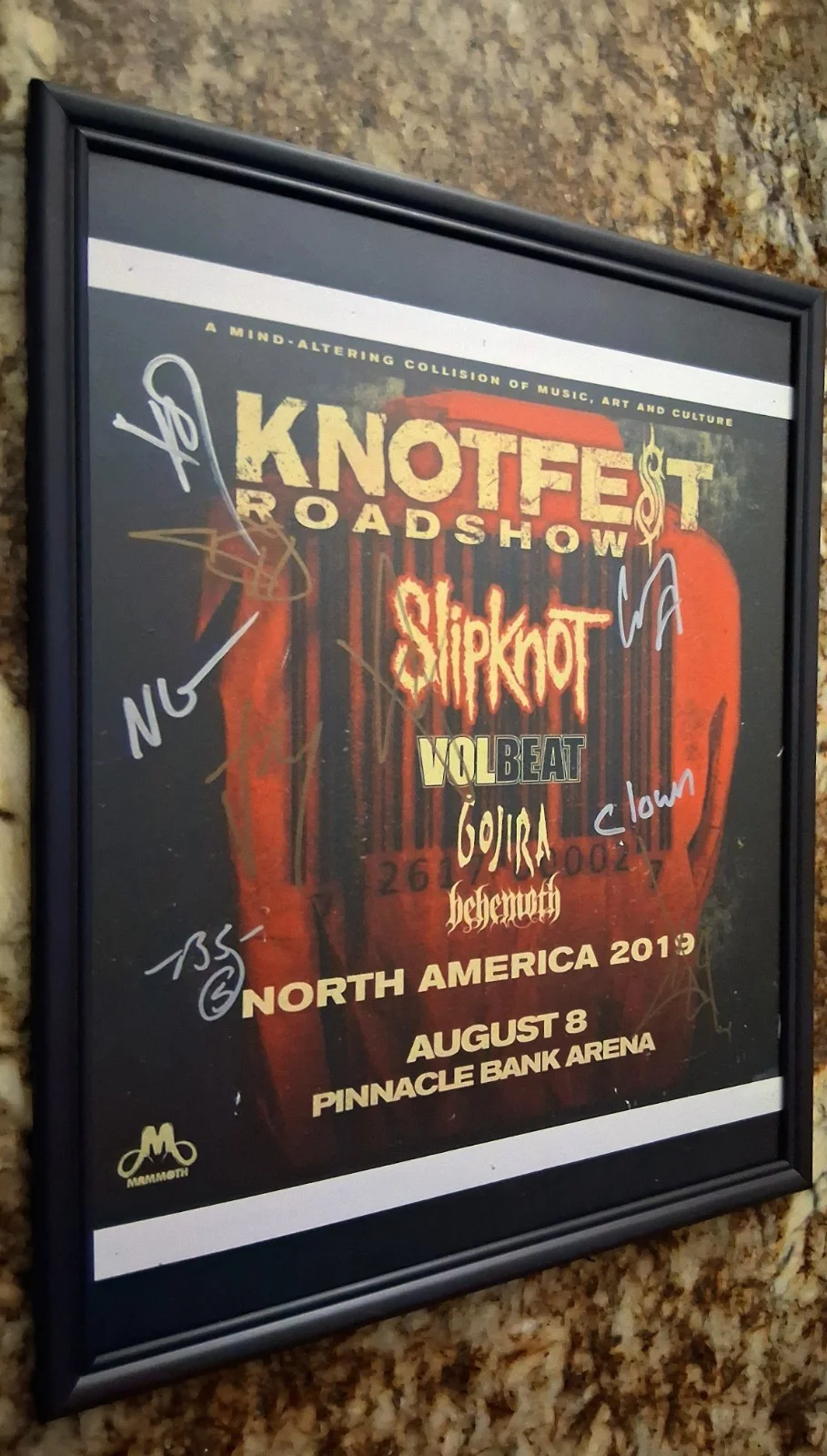 SLIPKNOT AUTOGRAPHED POSTER FROM KNOTFEST ROADSHOW IN LINCOLN, NE WITH ALL 9..., изображение 5