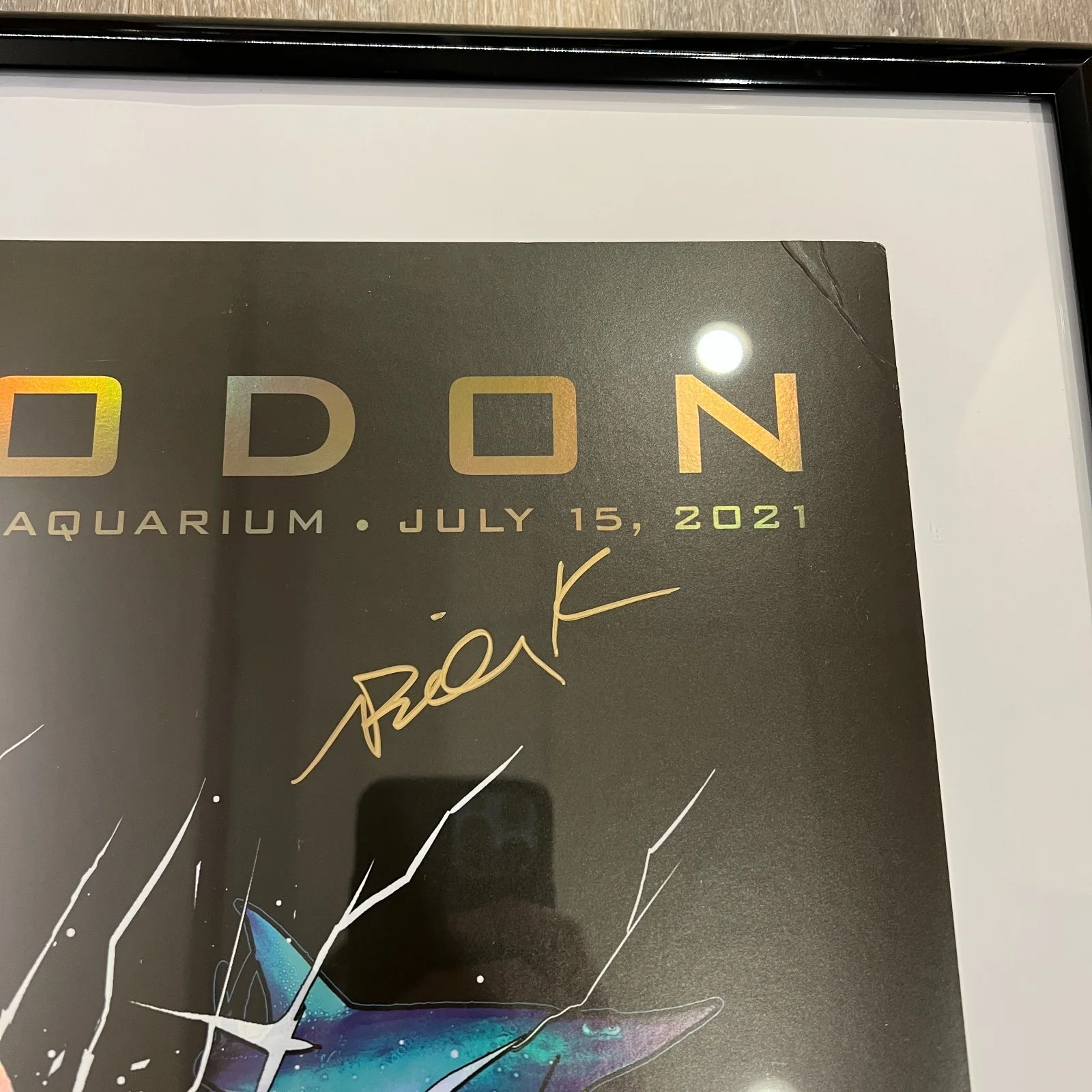 Mastodon 'Live at Georgia Aquarium' 2021 SIGNED Autographed 18"x24" Foil Poster, изображение 5