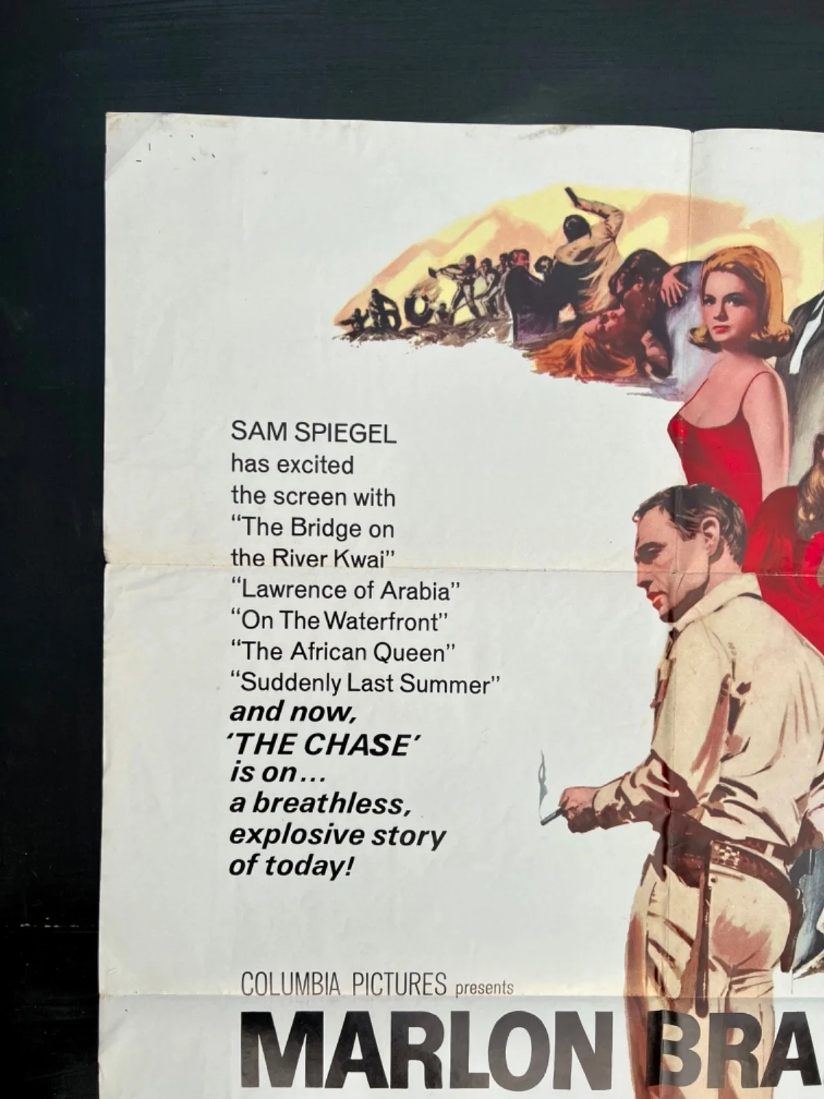 THE CHASE 1966. ORIGINAL MOVIE POSTER. MARLON BRANDO. JANE FONDA., изображение 2