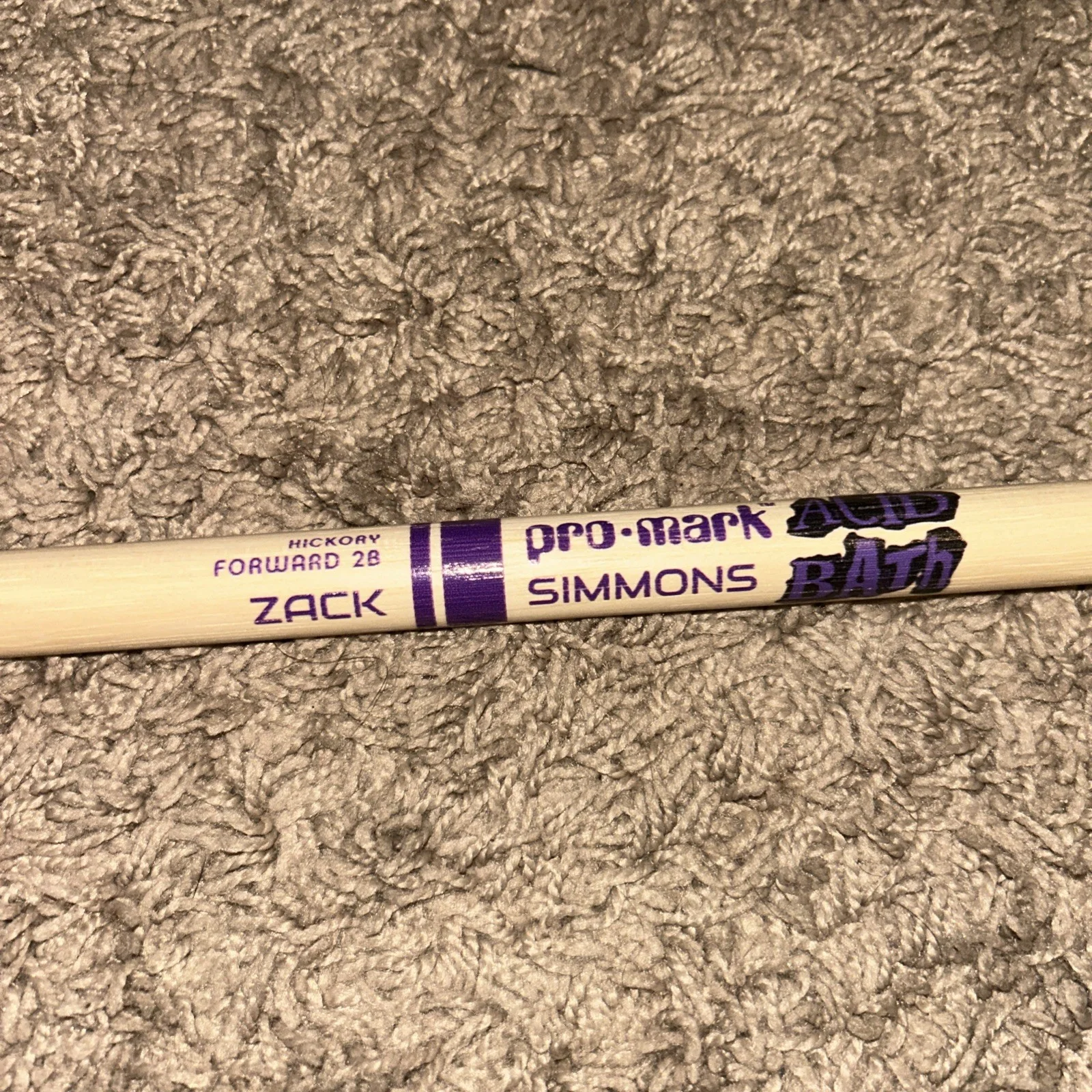 Acid Bath Tour Drumstick Zack Simmons, image 2