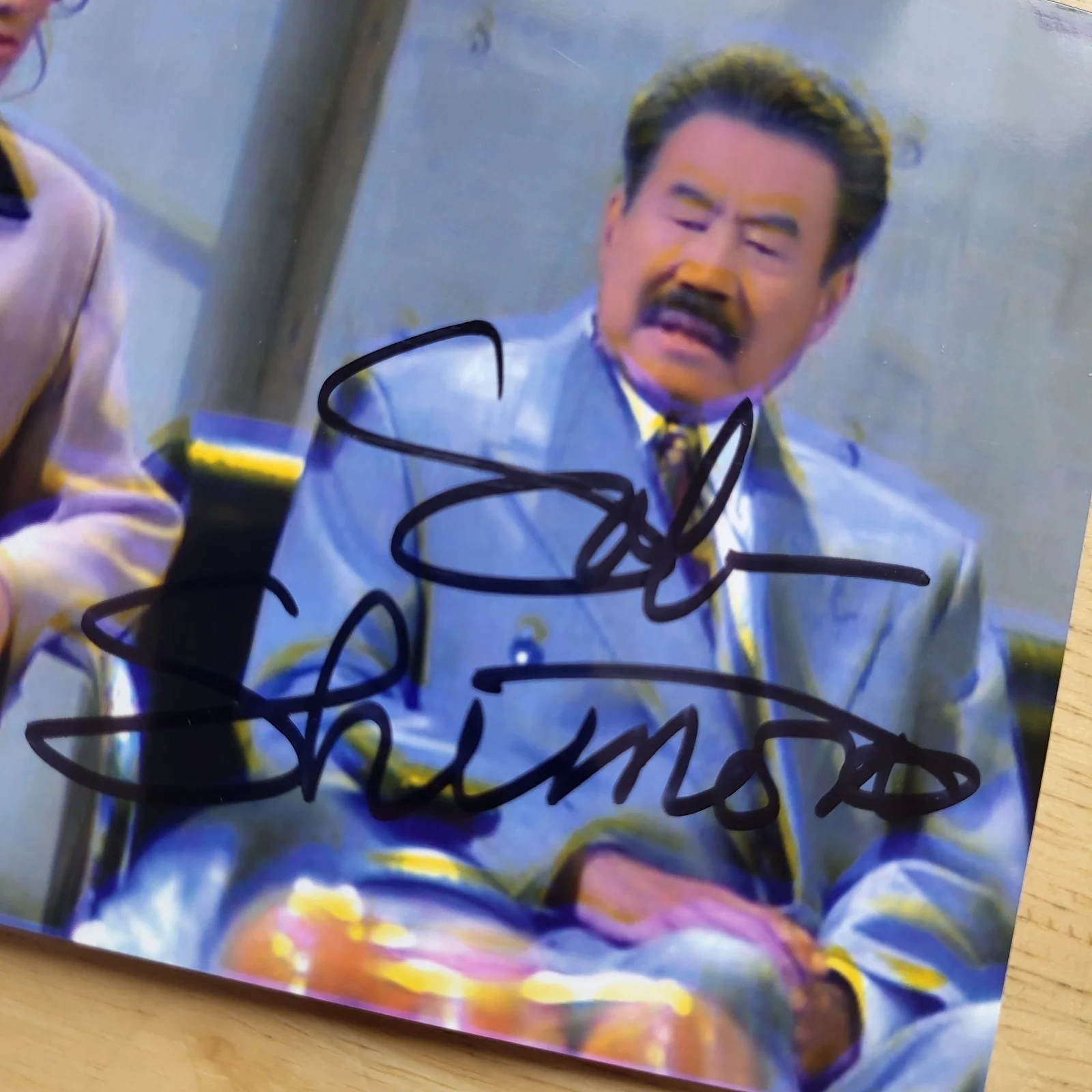 Sab Shimono — Sab Shimono Teenage Mutant Ninja Turtle Seinfeld Hand Signed 4x6 Autograph Photo, изображение 2