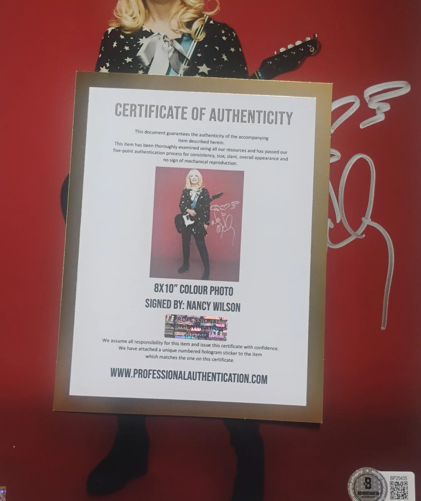 Nancy Wilson Hand Signed 8x10 Photo BAS COA Heart NO US TARIFFS, image 4