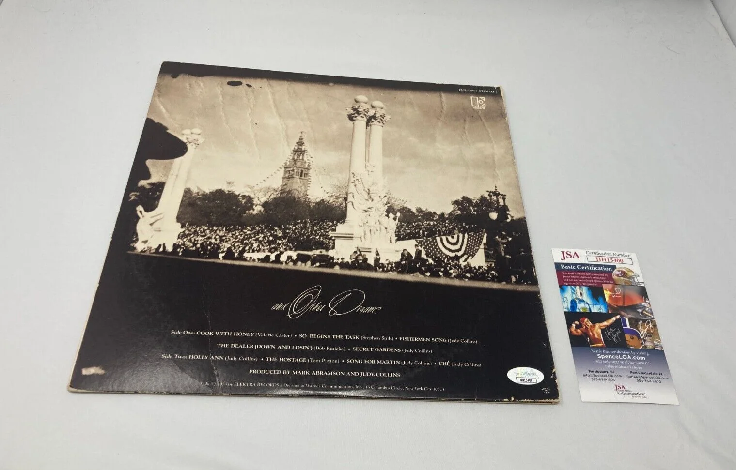 Judy Collins signed "True Stories" Album JSA COA, image 2