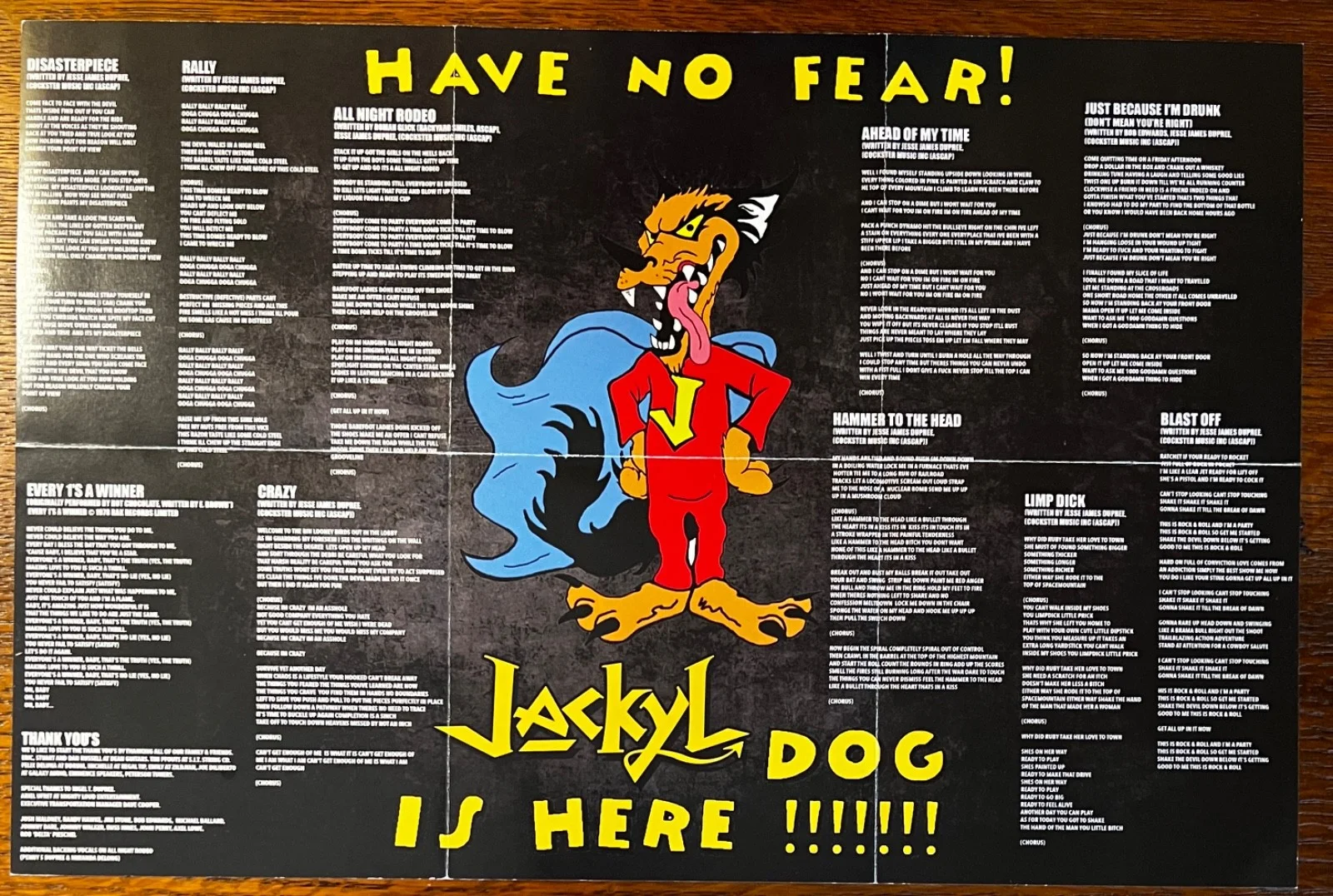 JACKYL AUTOGRAPHED CD BOOKLET ROWYCO 2016 PREORDER, image 2