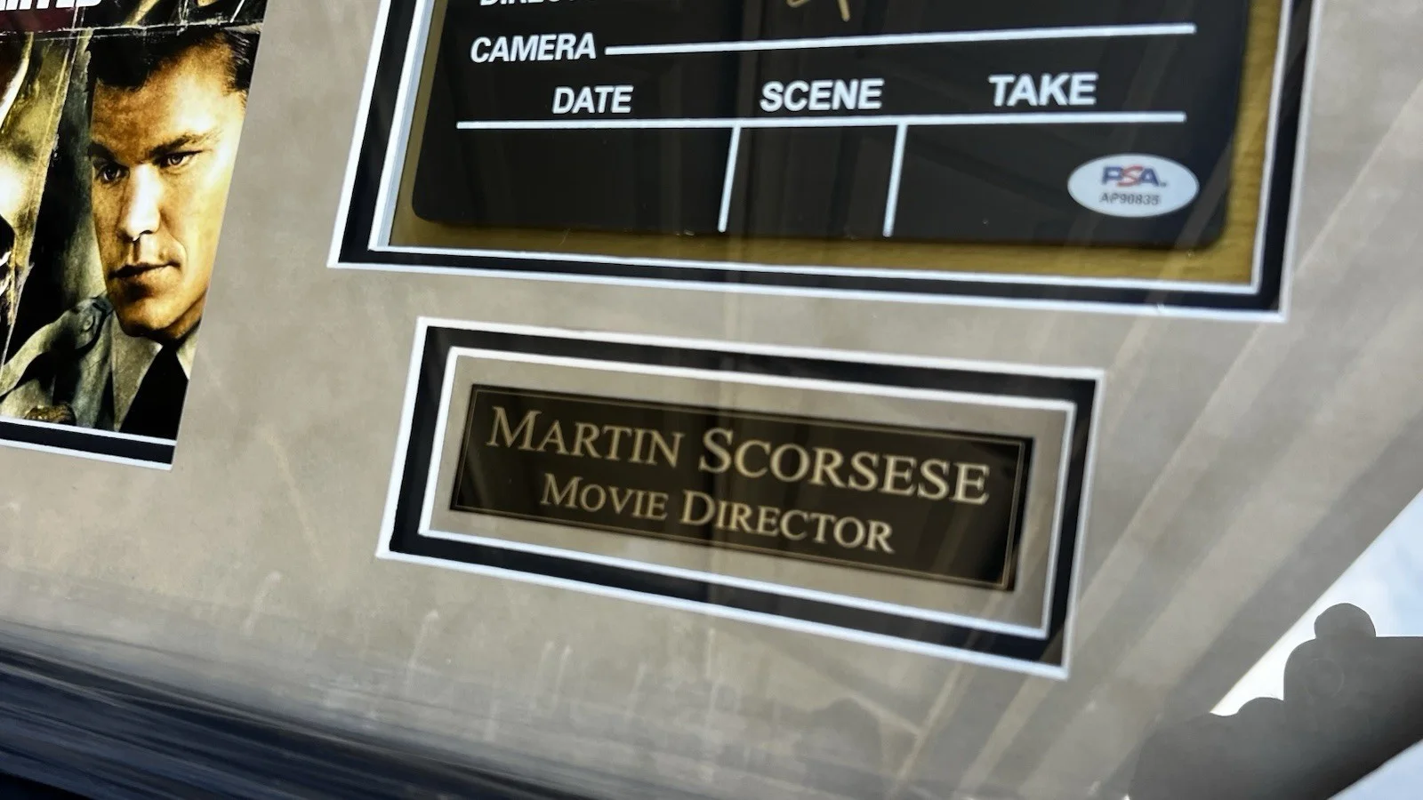 Martir Scorsese — Martin Scorsese Signed Autograph The Departed Clapboard Custom Frame PSA/DNA, image 2