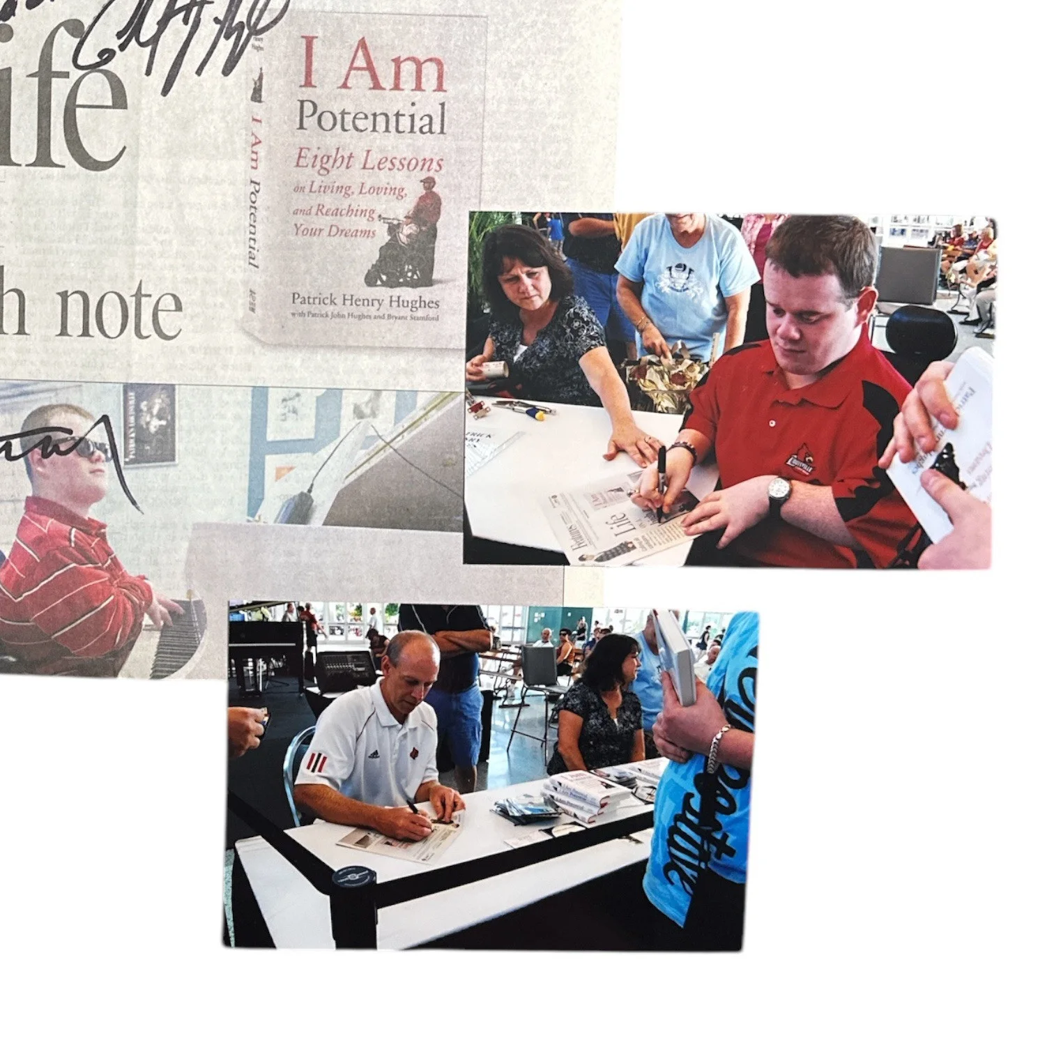 Patrick Henry Hughes & Dad SIGNED 2008 Newspaper! Louisville KY Musician & Star!, изображение 3