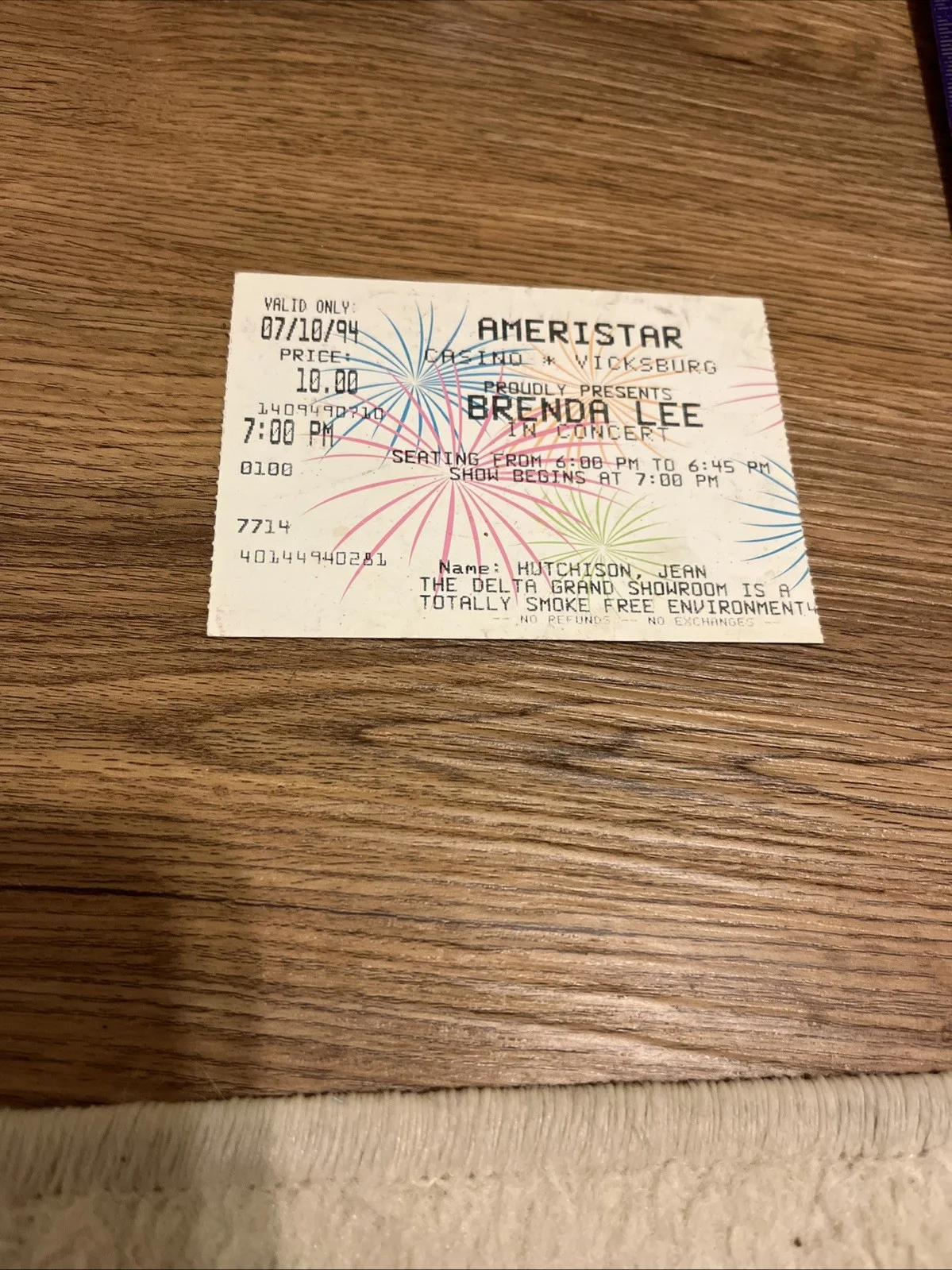 Pop Star Brenda Lee signed Ticket & Rockin Around the Christmas Tree photo -, изображение 2