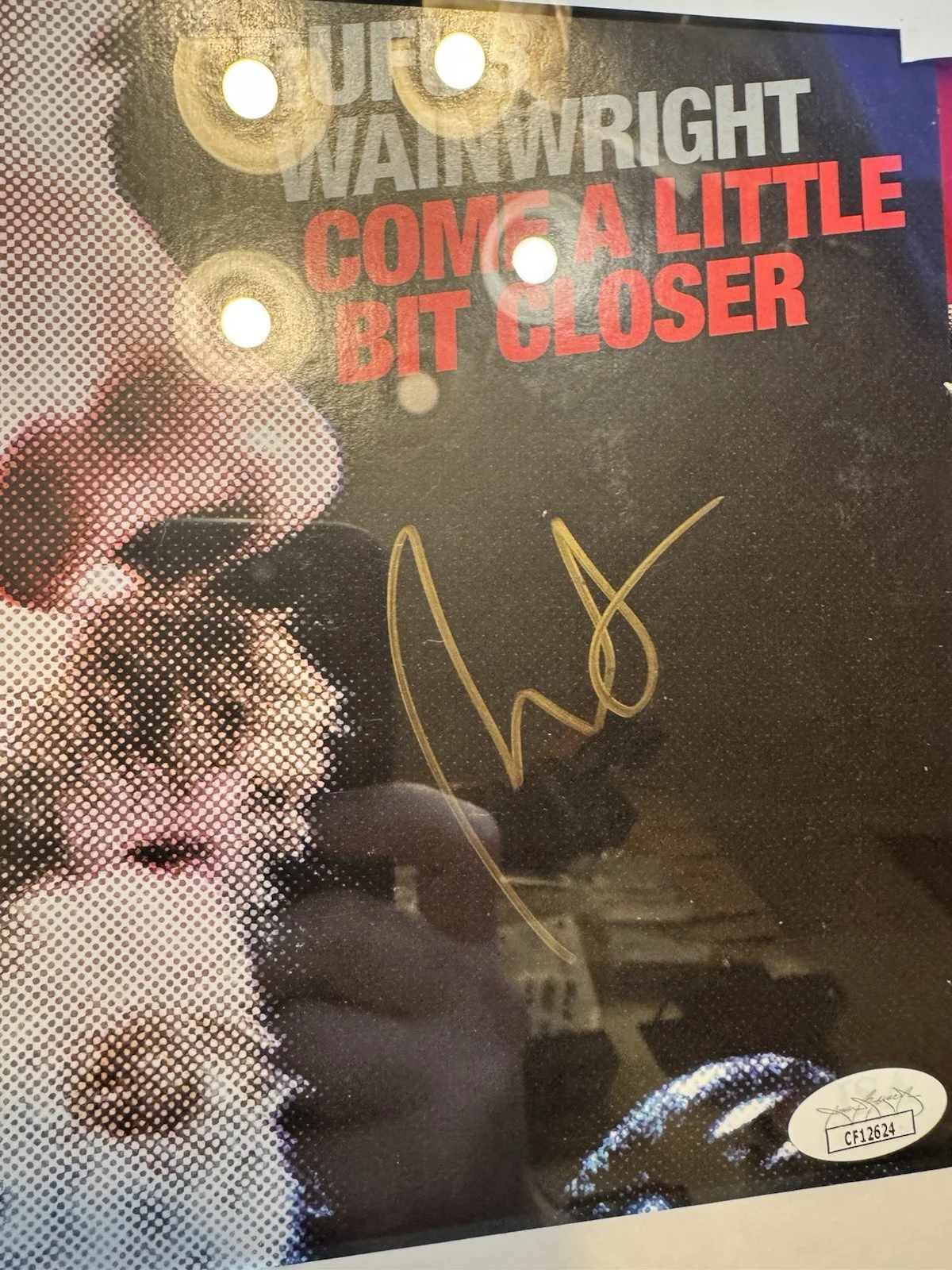 Rufus Wainwright Signed 7" Vinyl "Come a Little Bit Closer" Framed 11x14 - JSA, image 2