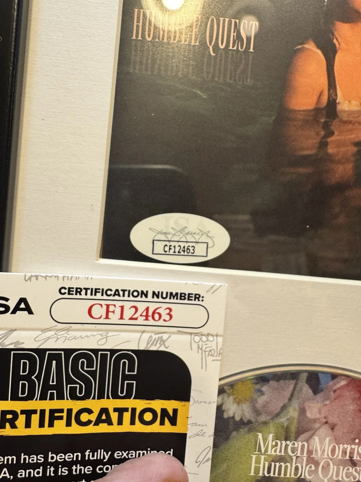 MAREN MORRIS — Maren Morris Signed CD Insert "Humble Quest" Framed 6.5x12 - JSA, image 2
