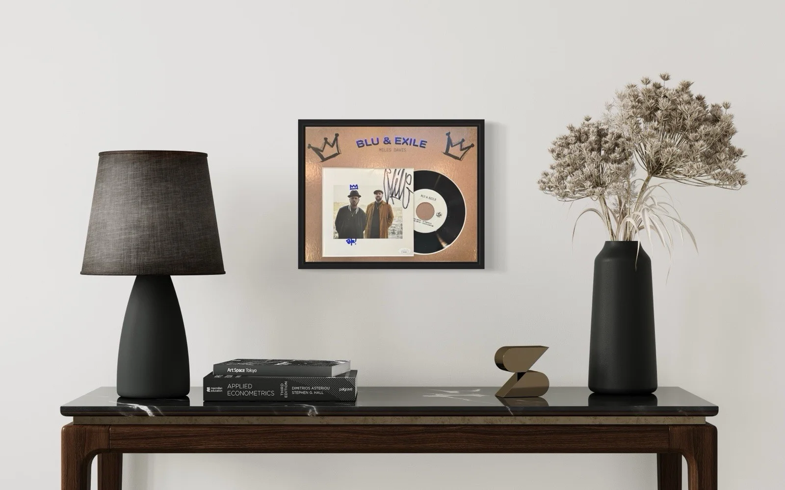 BLU, EXILE — BLU & EXILE Signed "Miles Davis" 7" Vinyl Framed 14x11 - JSA, image 2