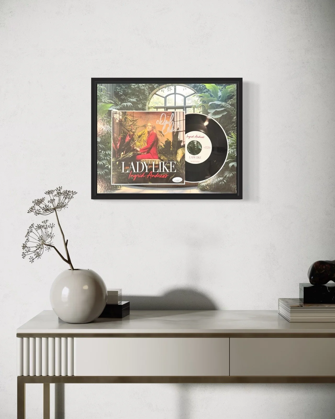 Ingrid Andress Signed "Lady Like" 7" Vinyl Framed 14x11 - JSA, image 5