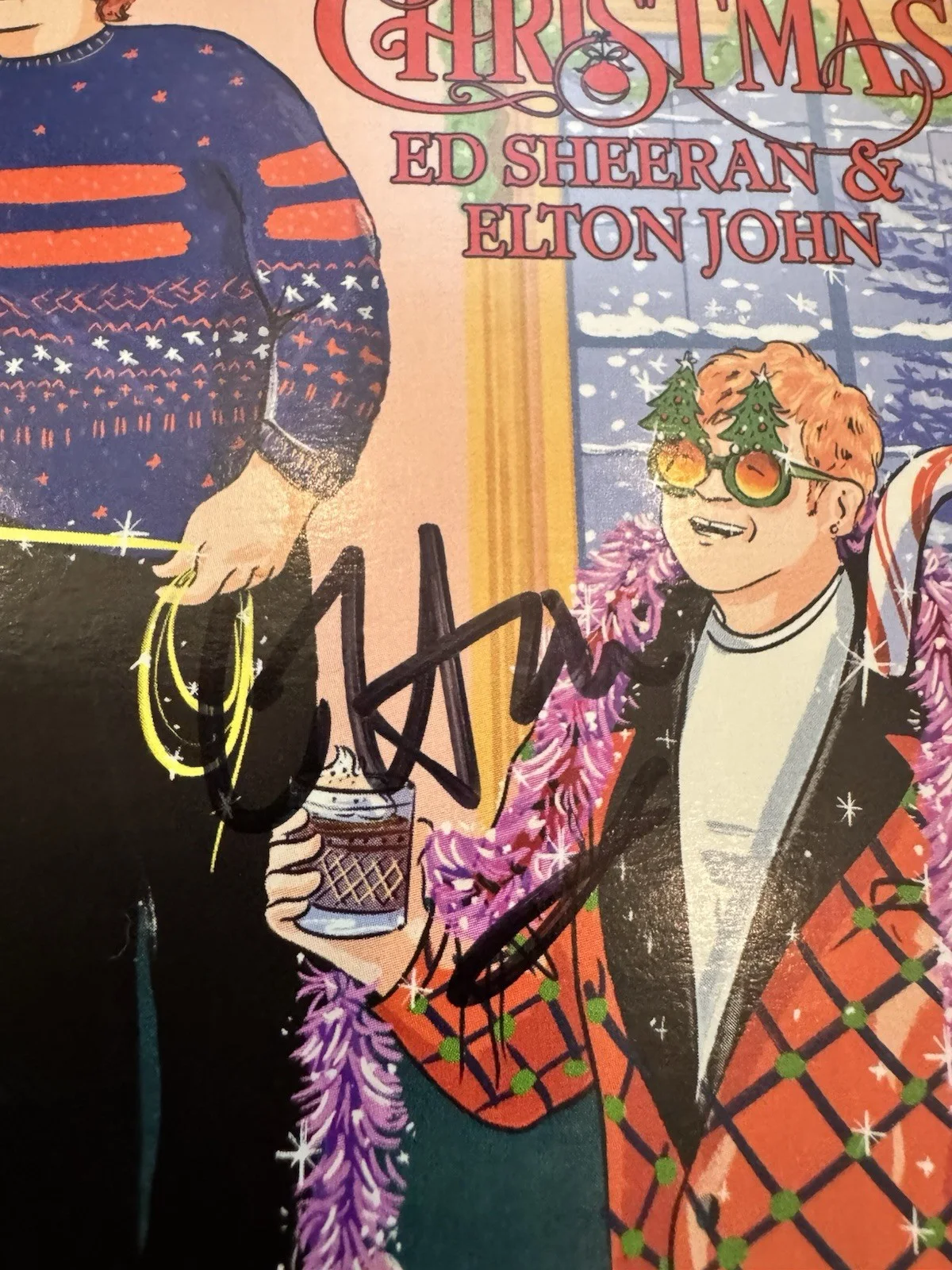 ELTON JOHN — Elton John Signed CD "Merry Christmas" Framed 6.5x12 - JSA, image 3