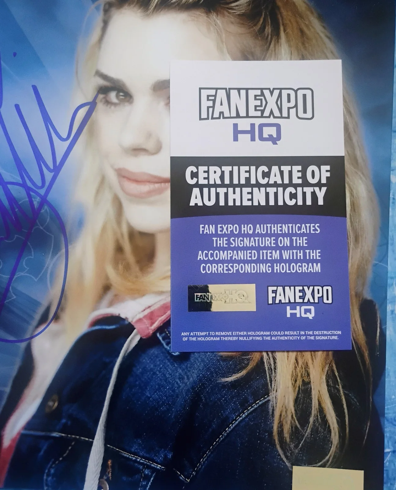 Billie Piper Hand Signed 8x10 Photo COA Doctor Who Rose NO US TARIFFS, image 4