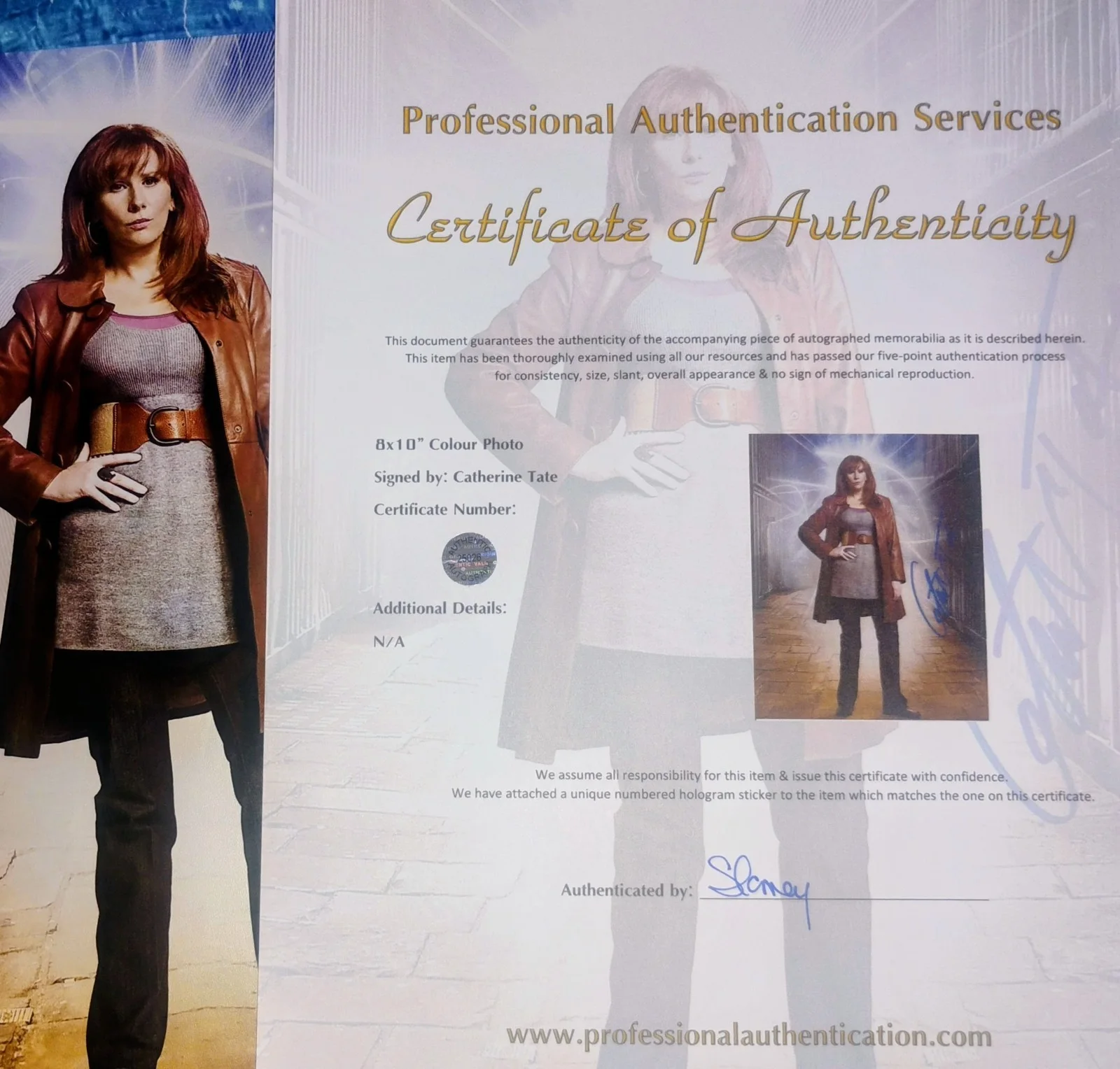 Catherine Tate Hand Signed 8x10 Photo COA Doctor Who Donna Noble NO US TARIFFS, изображение 4