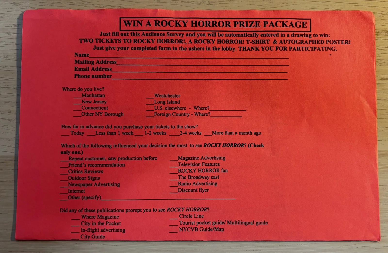 Rocky Horror Show, December 2000 Playbill signed by 4 Cast Members, image 4