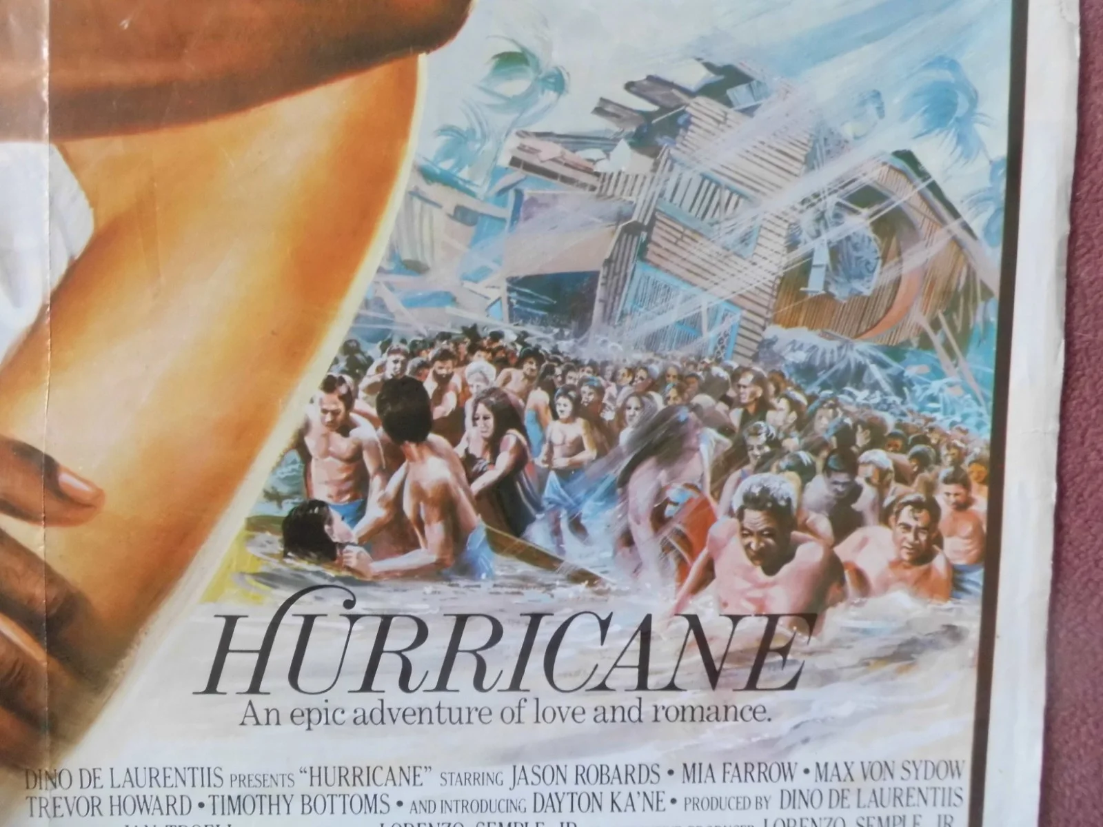 HURRICANE (1979) spectacular Thai 2-sheet poster MIA FARROW, JASON ROBARDS, изображение 3