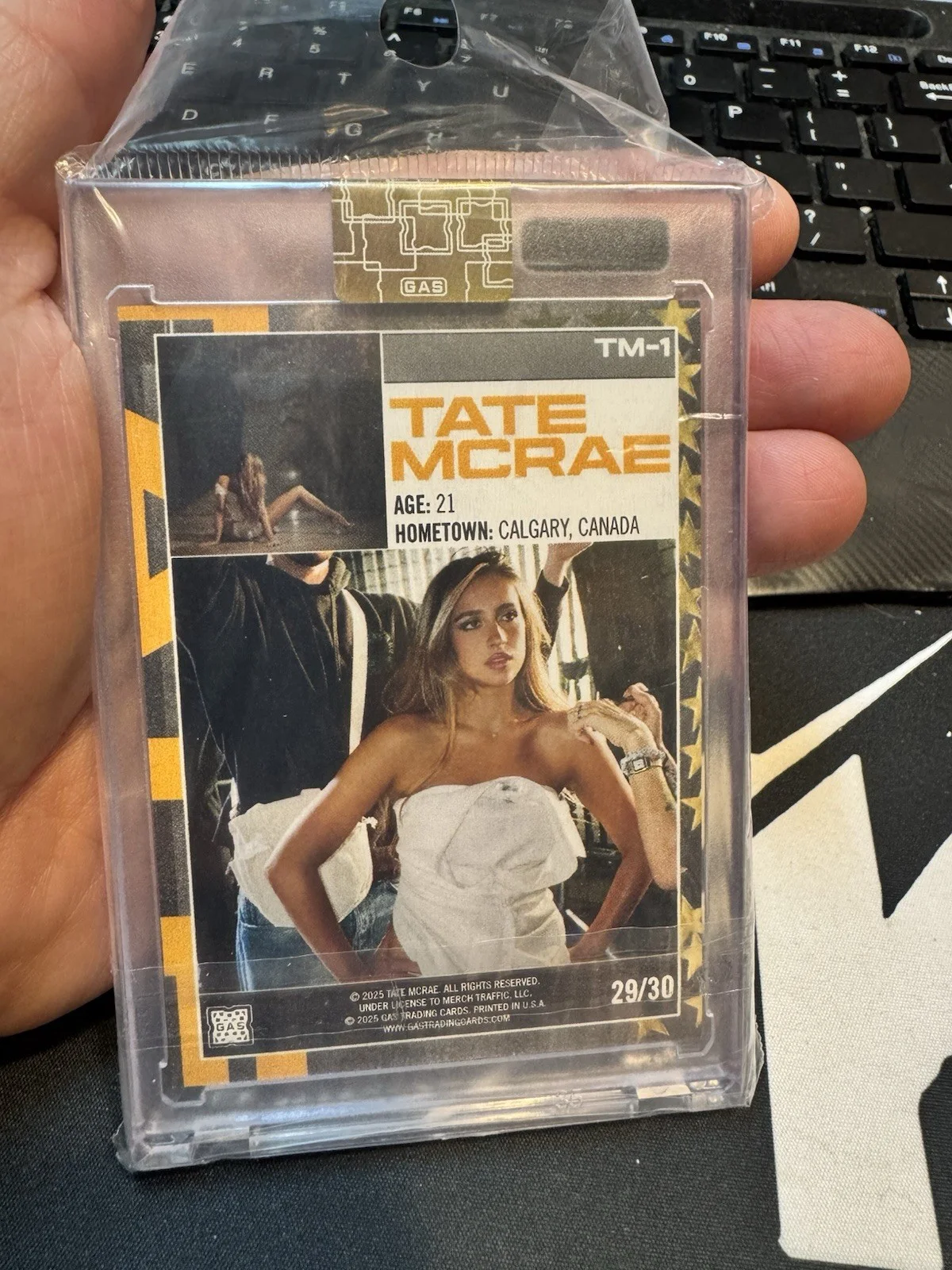 2025 GAS COMPLEX TRADING CARD TATE MCRAE RC ROOKIE AUTO AUTOGRAPH #/30 RARE SP, изображение 3