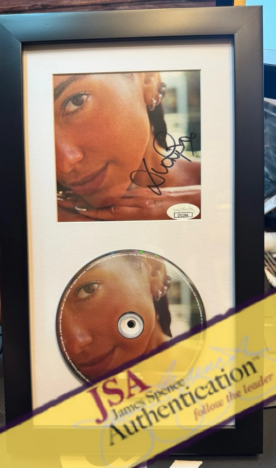DUA LIPA — Dua Lipa Signed CD Insert "Radical Optimism" Framed 6.5x12 - JSA