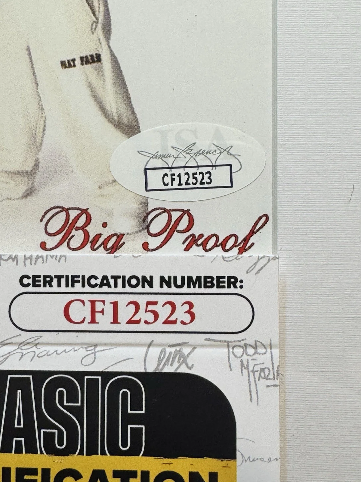 SWIFTY — Swifty Mcvay Signed CD Insert "Big Proof" Framed 6.5x12 - JSA D12, image 2