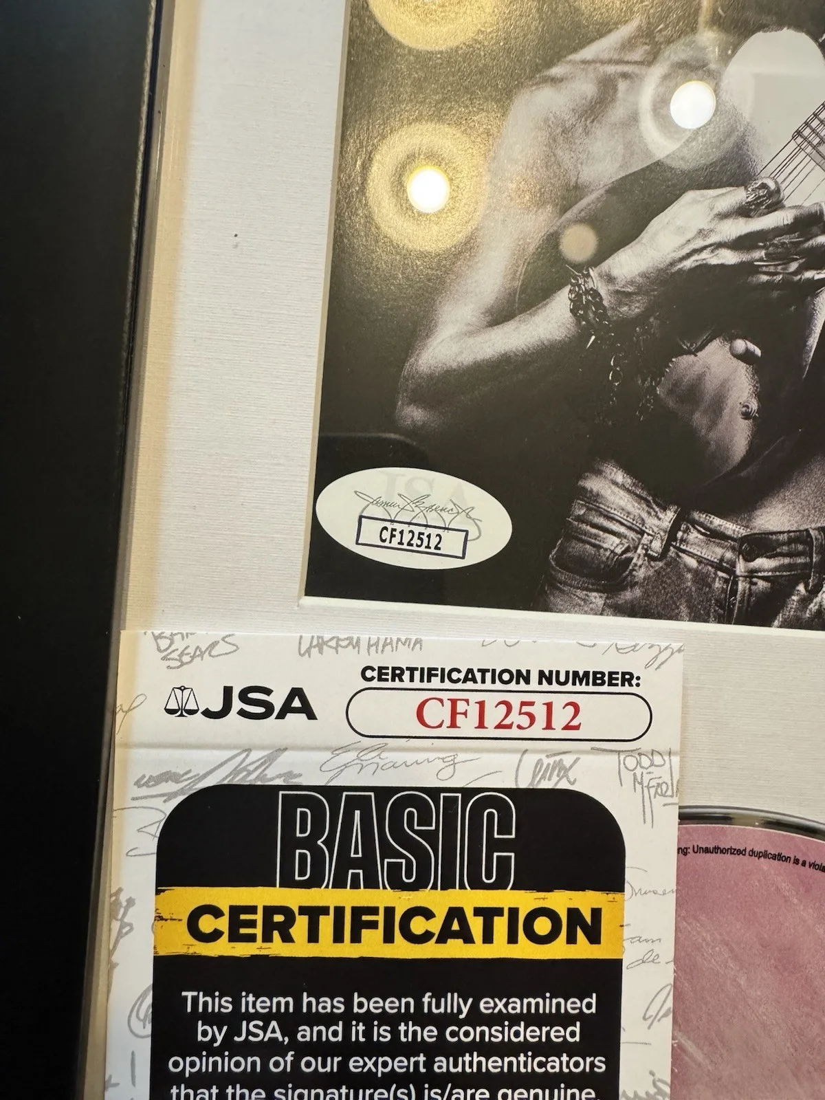 MGK Signed CD Insert "Mainstream Sellout" Framed 6.5x12 MACHINE GUN KELLY JSA, image 2