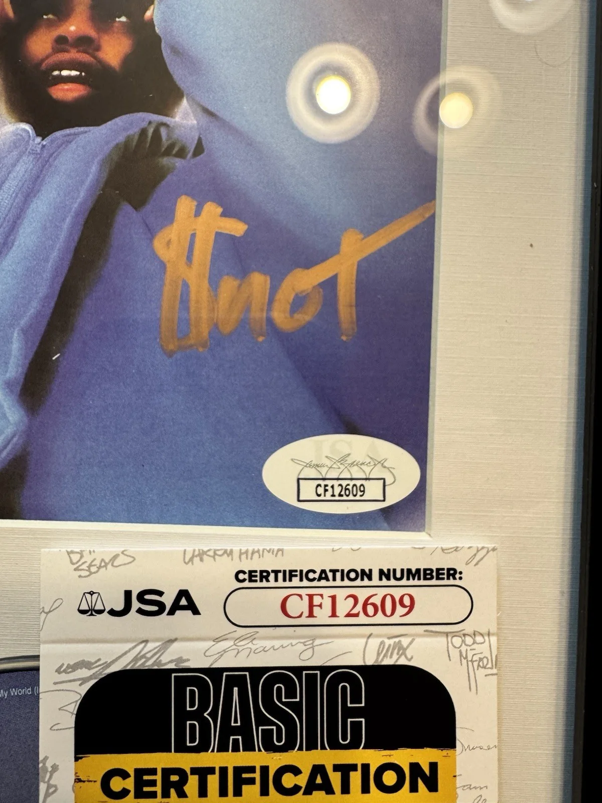 $NOT — $not Signed CD Insert "Ethereal" Framed 6.5x12 - JSA, image 2