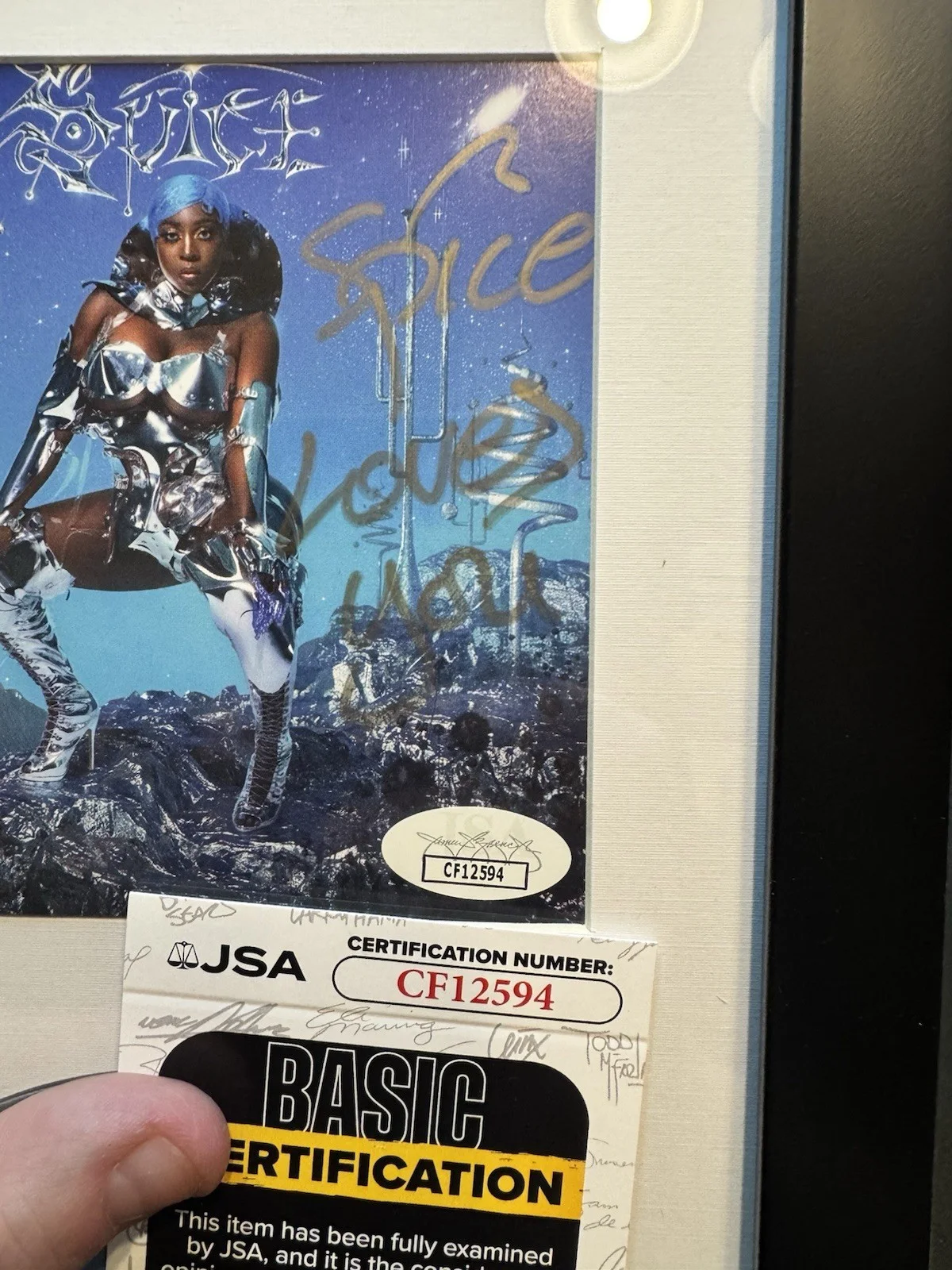 SPICE 10 — Spice 10 Signed Debut CD - Framed 6.5x12 - JSA, image 2
