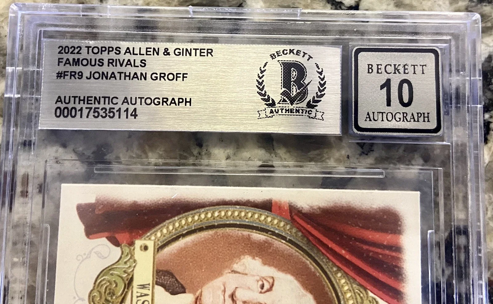 Jonathan Groff — RARE! Jonathan Groff SIGNED 2022 Topps Rivals King George Hamilton Card- BGS COA, изображение 3