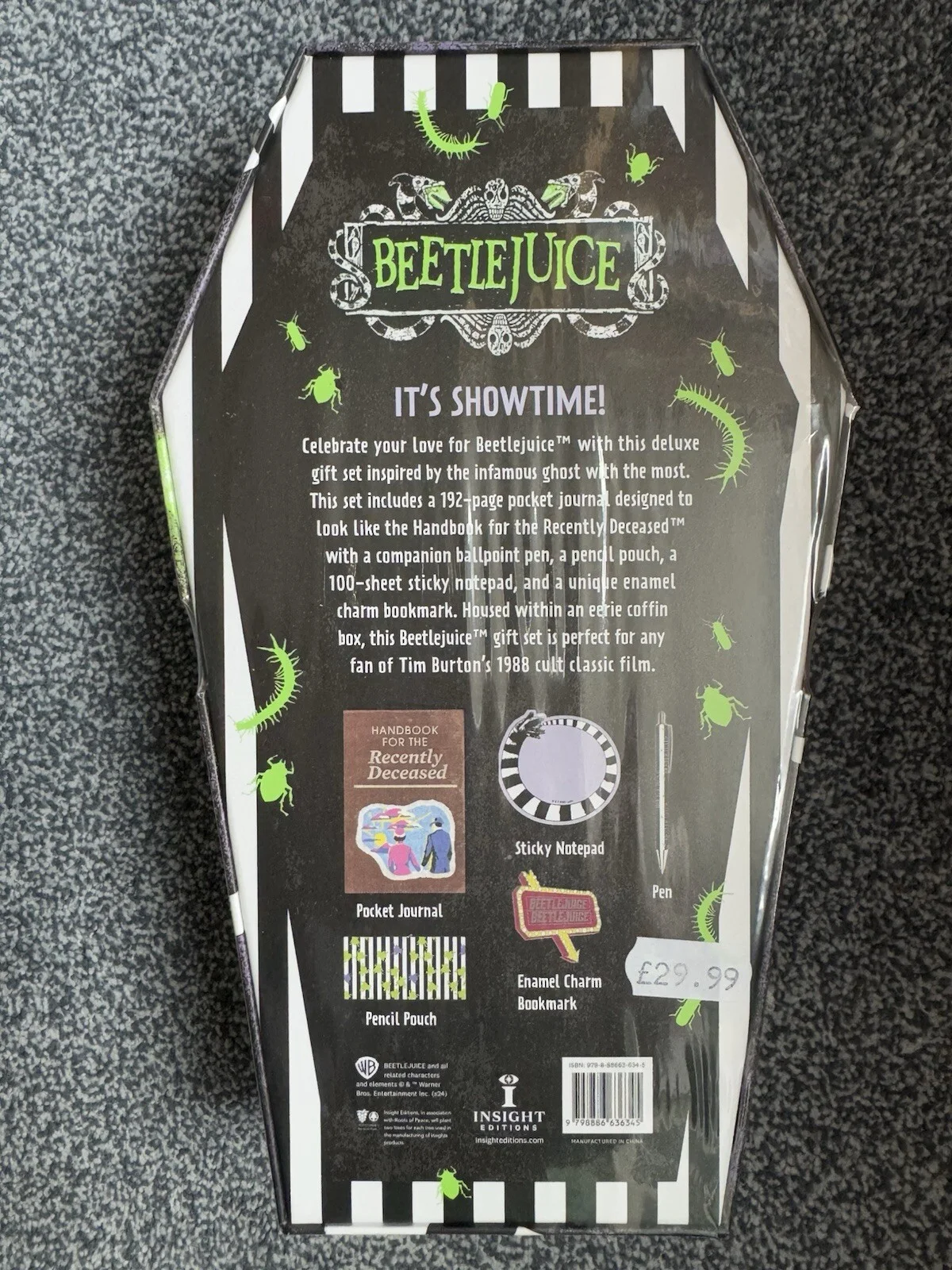 Beetlejuice Deluxe Gift Set - Journal Pen Bookmark Notepad Pencil Pouch New, image 2