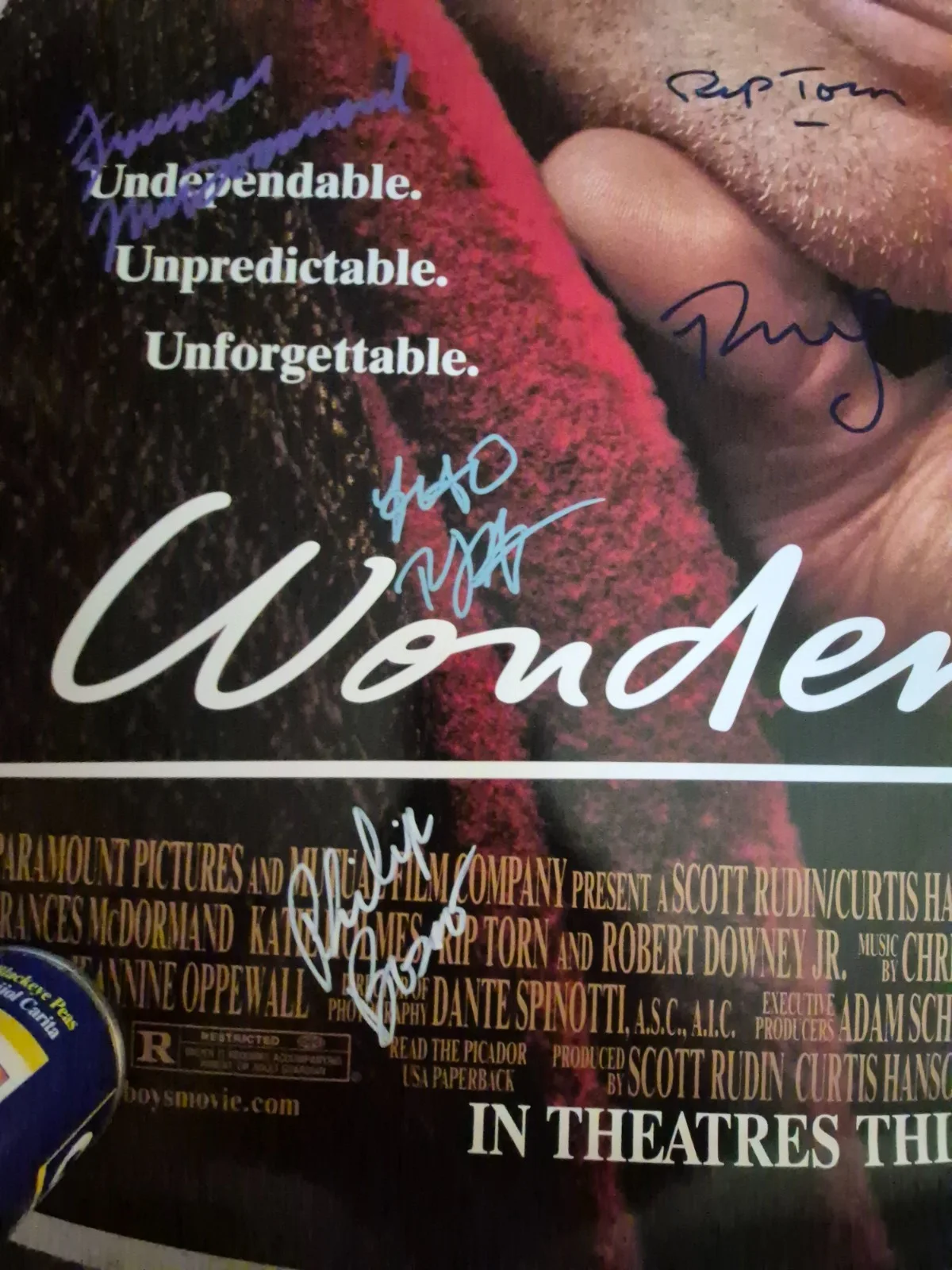 SEE BELOW — WONDER BOYS SIGNED-THE MOVIE POSTER-w/COA ekim, image 4