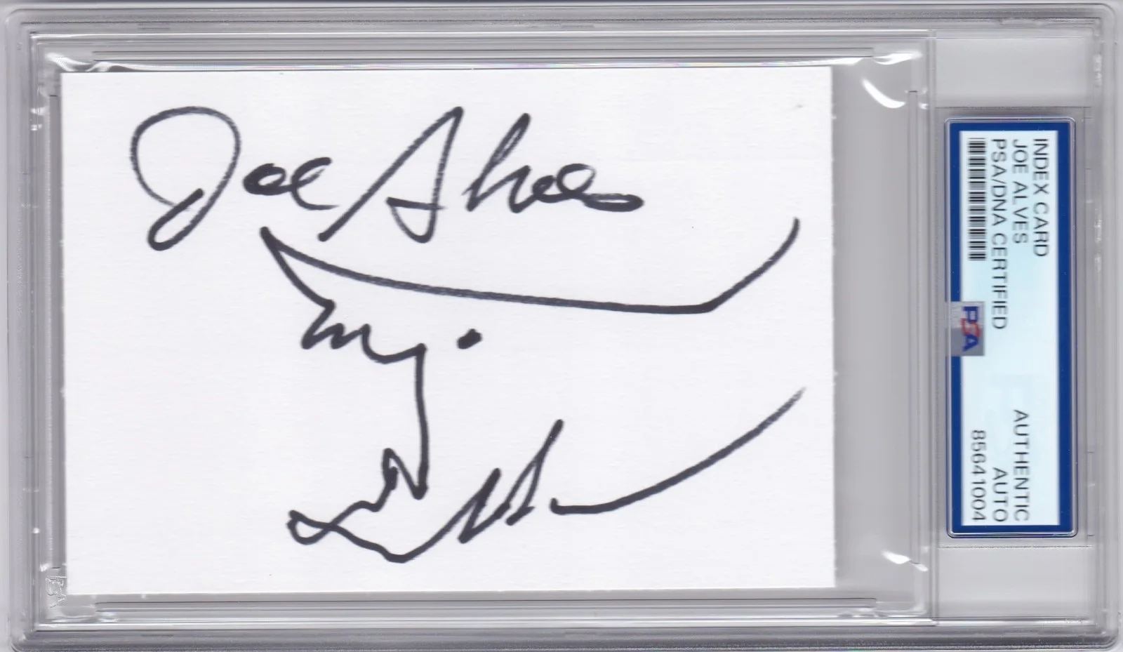 Joe Alves — JOE ALVES PSA DNA AUTOGRAPHED SIGNED INDEX CARD W/SHARK SKETCH JAWS DIRECTOR
