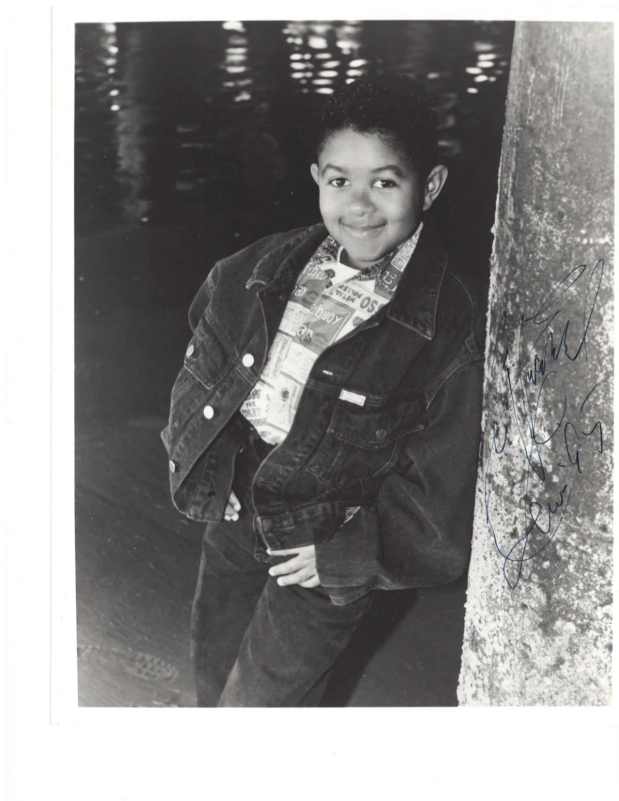 Emmanuel Lewis — Emmanuel Lewis Signed 8x10 B/W Promo Photo Webster