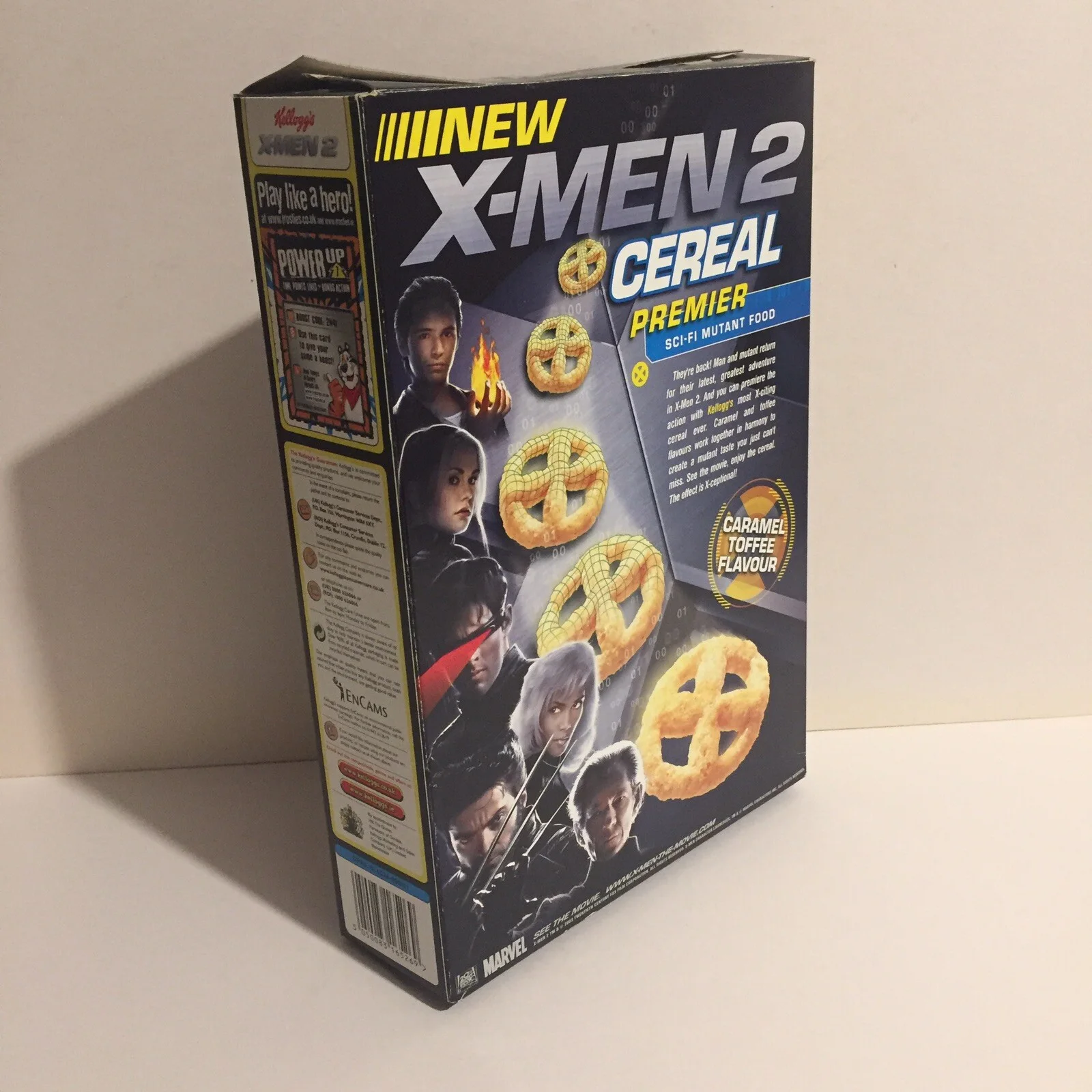 X-Men 2 Cereal Box Kellogg’s Silver Embossed Edition 2003 Marvel Fox Promotional, image 2