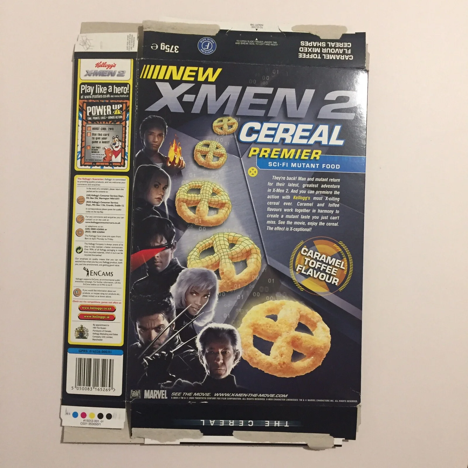 X-Men 2 Cereal Box Kellogg’s Silver Embossed Edition 2003 Marvel Fox Promotional, image 5