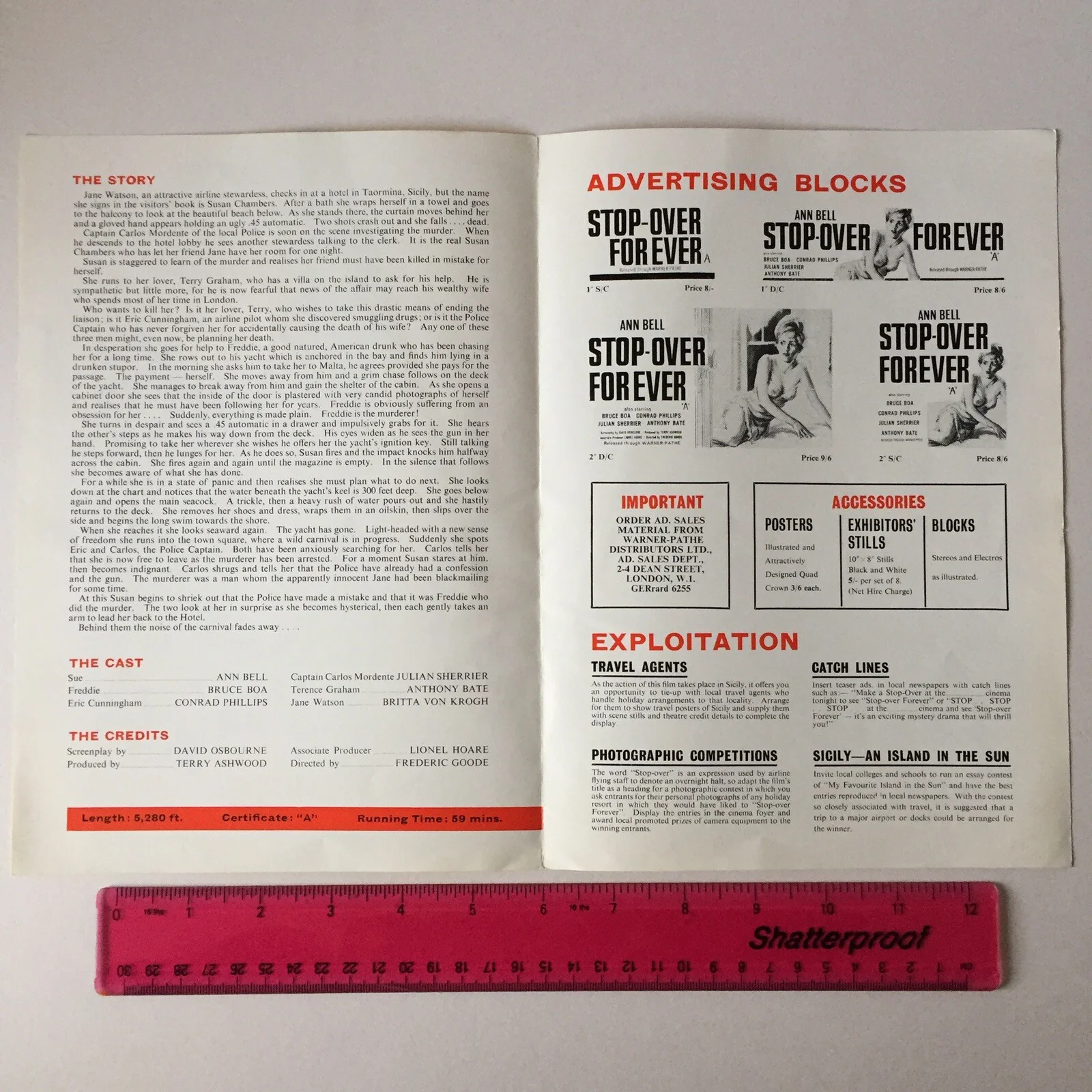 Stop Over Forever Film Press Book Flyer Ann Bell Warner Pathe Conrad Phillips, изображение 3