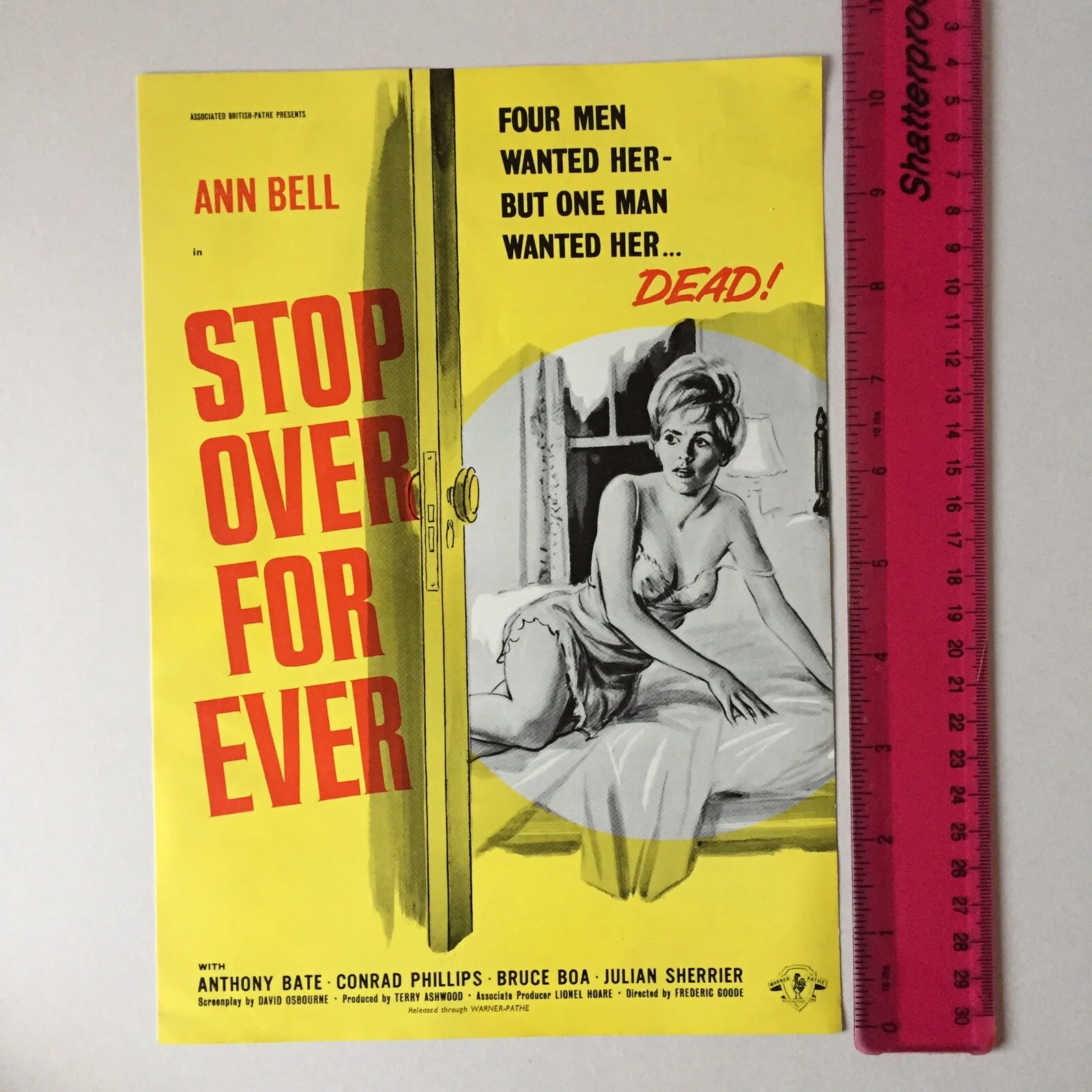 Stop Over Forever Film Press Book Flyer Ann Bell Warner Pathe Conrad Phillips, изображение 4