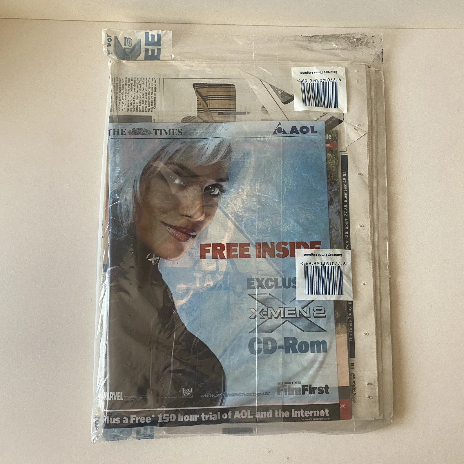 X-Men Marvel MCU Promotional CD-Rom The Times April 2003 Still Sealed Newspaper, изображение 5