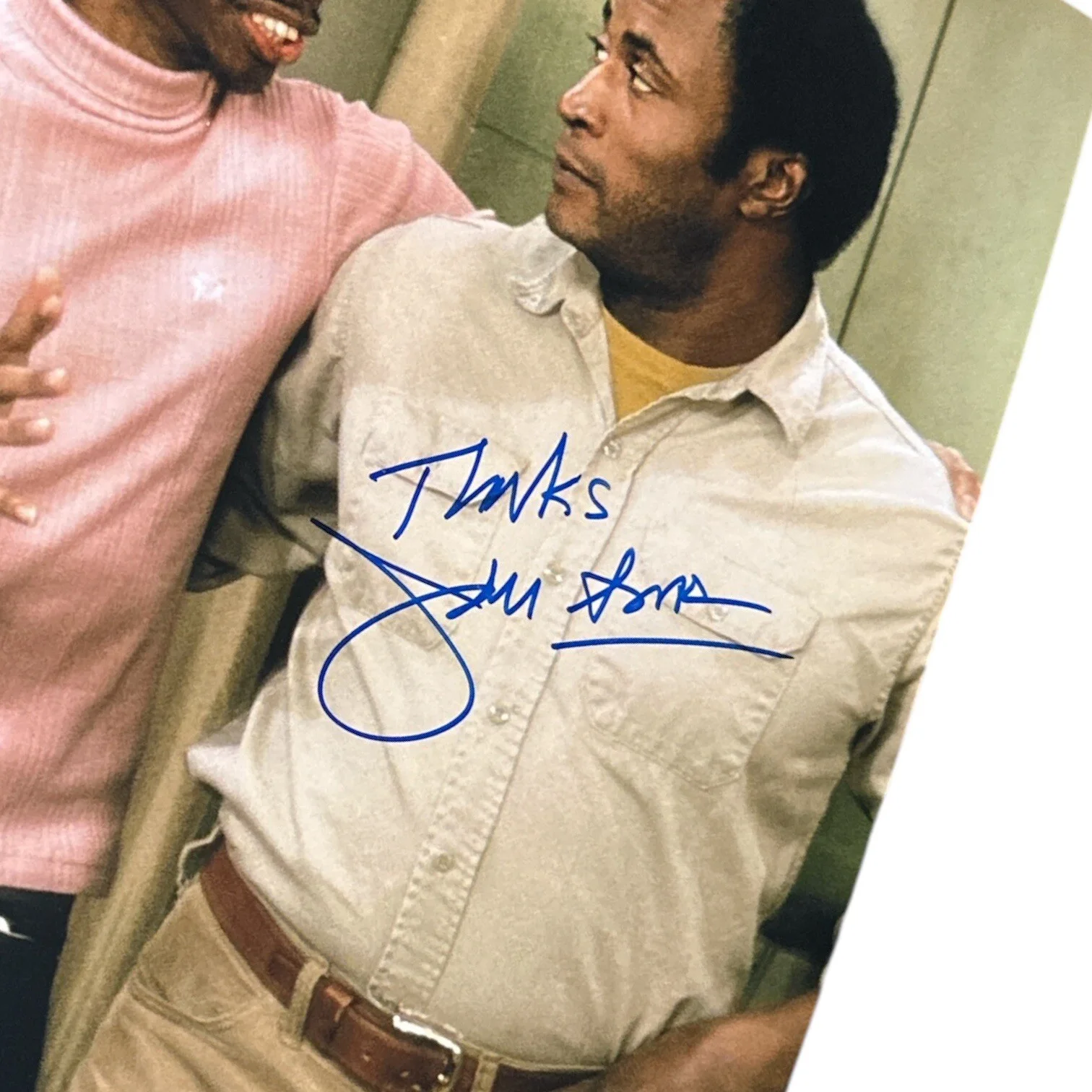 John Amos — John Amos (d. 2024) Signed Autograph 11x14 “Good Times” TV Show Photo w/ J.J., изображение 2