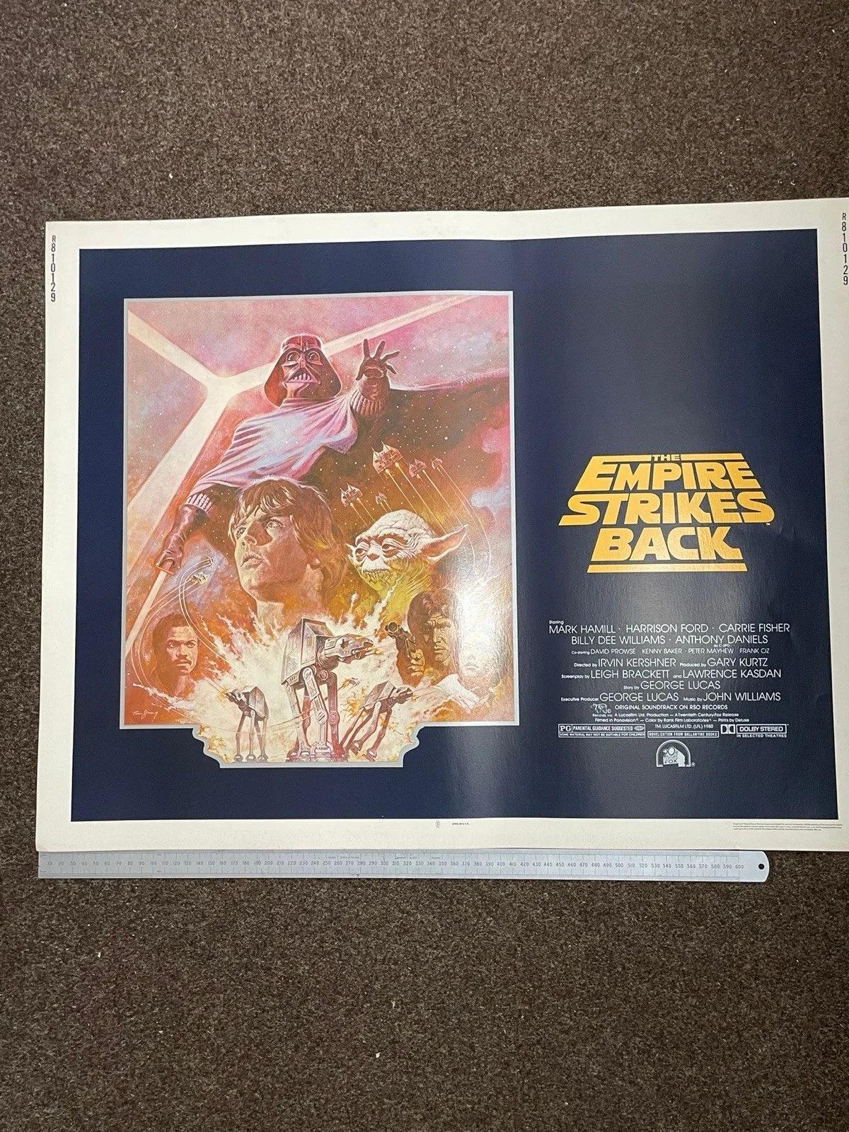 Vintage Star Wars Empire Strikes Back US Half Sheet Original Film Poster Rare, изображение 3