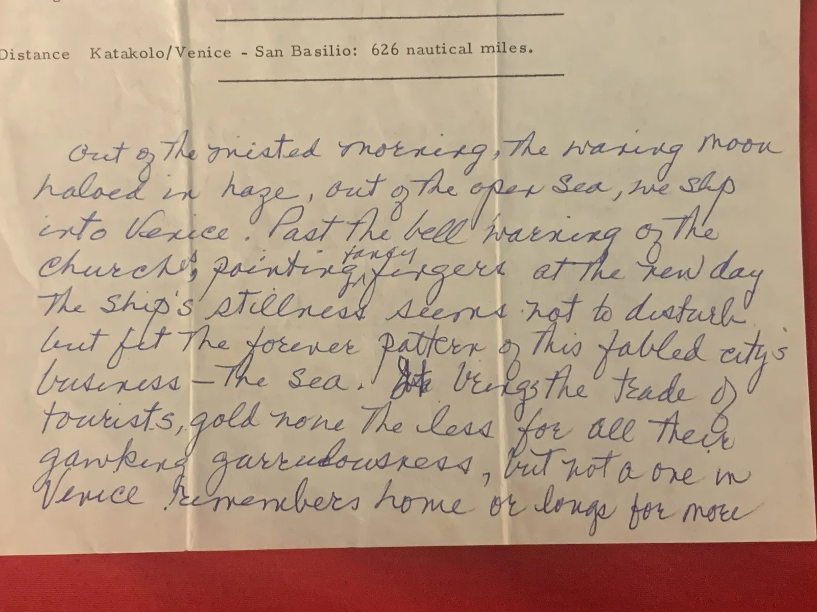 Vincent Price — Vincent Price Estate Handwritten Essay On Venice! Poetically Written! 18j, изображение 3